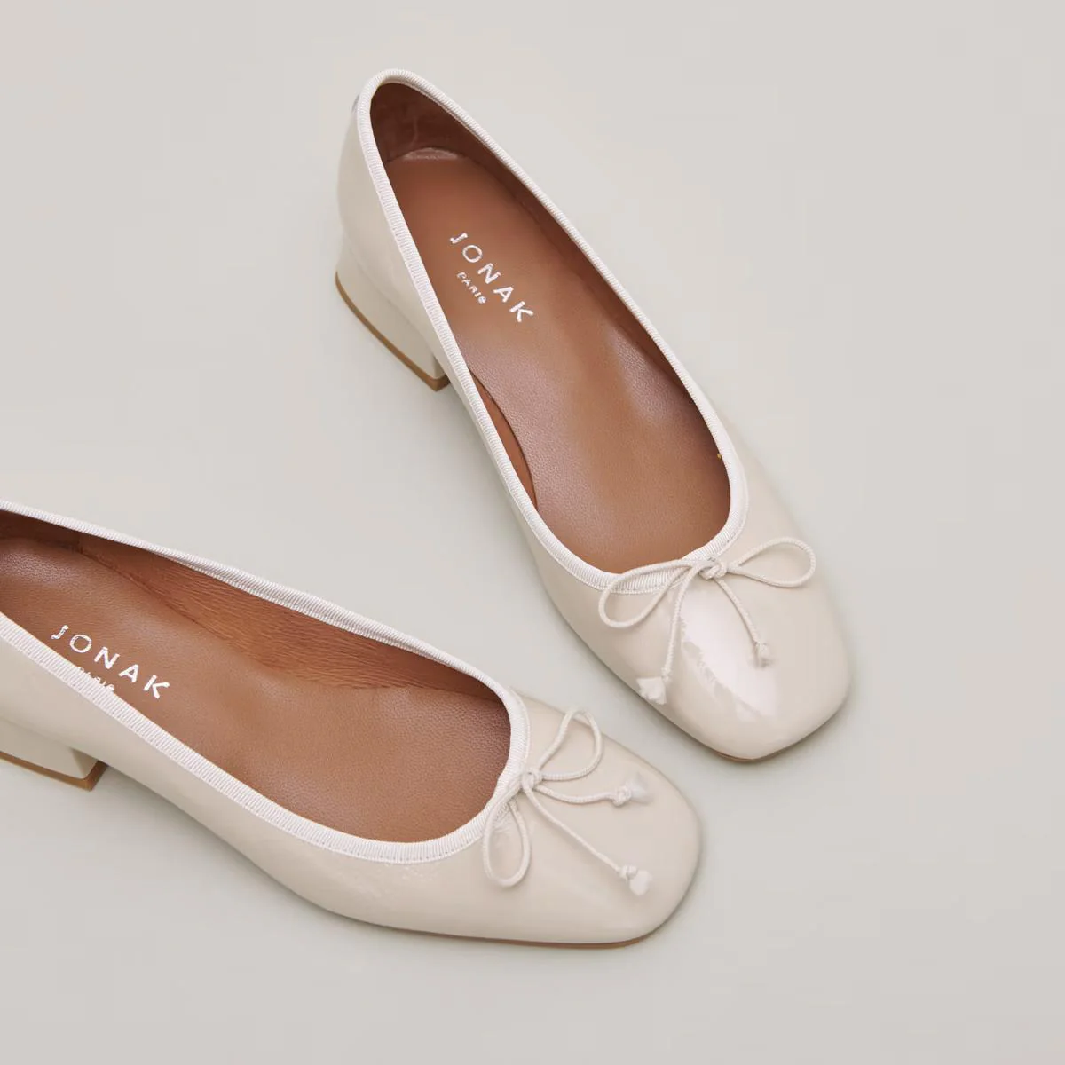 Ballerines Dybil Vernis Plisse Ecru - Image 5