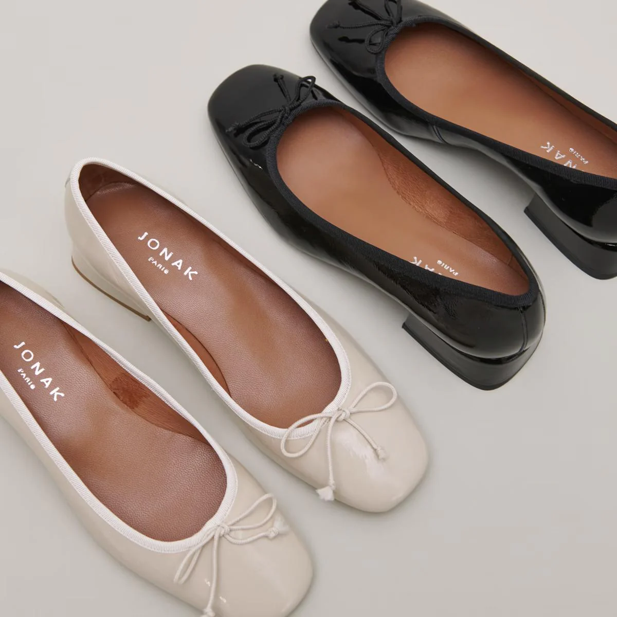 Ballerines Dybil Vernis Plisse Ecru - Image 7