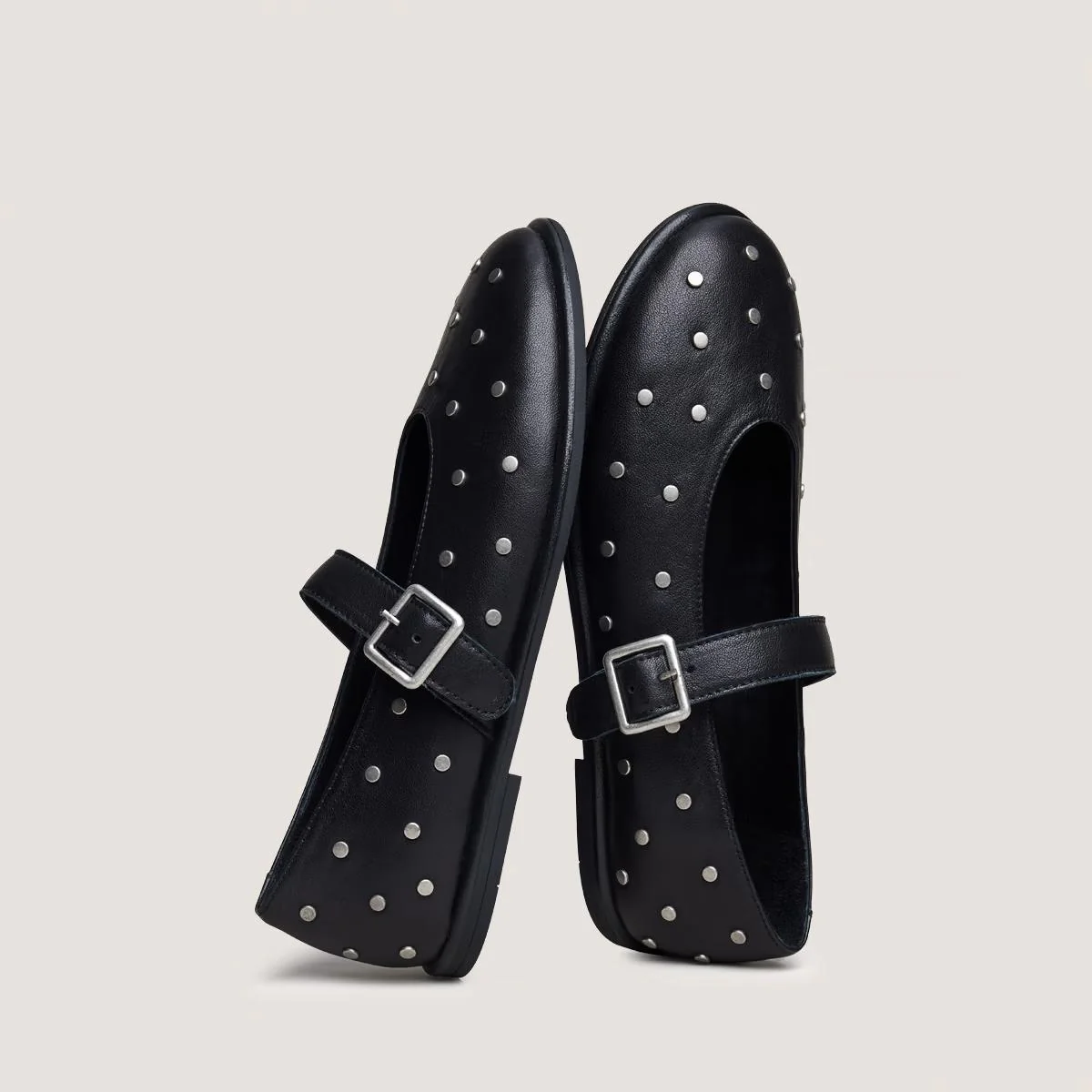 Jonak Women's Jolie Ballerinas - 100% Genuine Leather -  Black Noir - Image 4