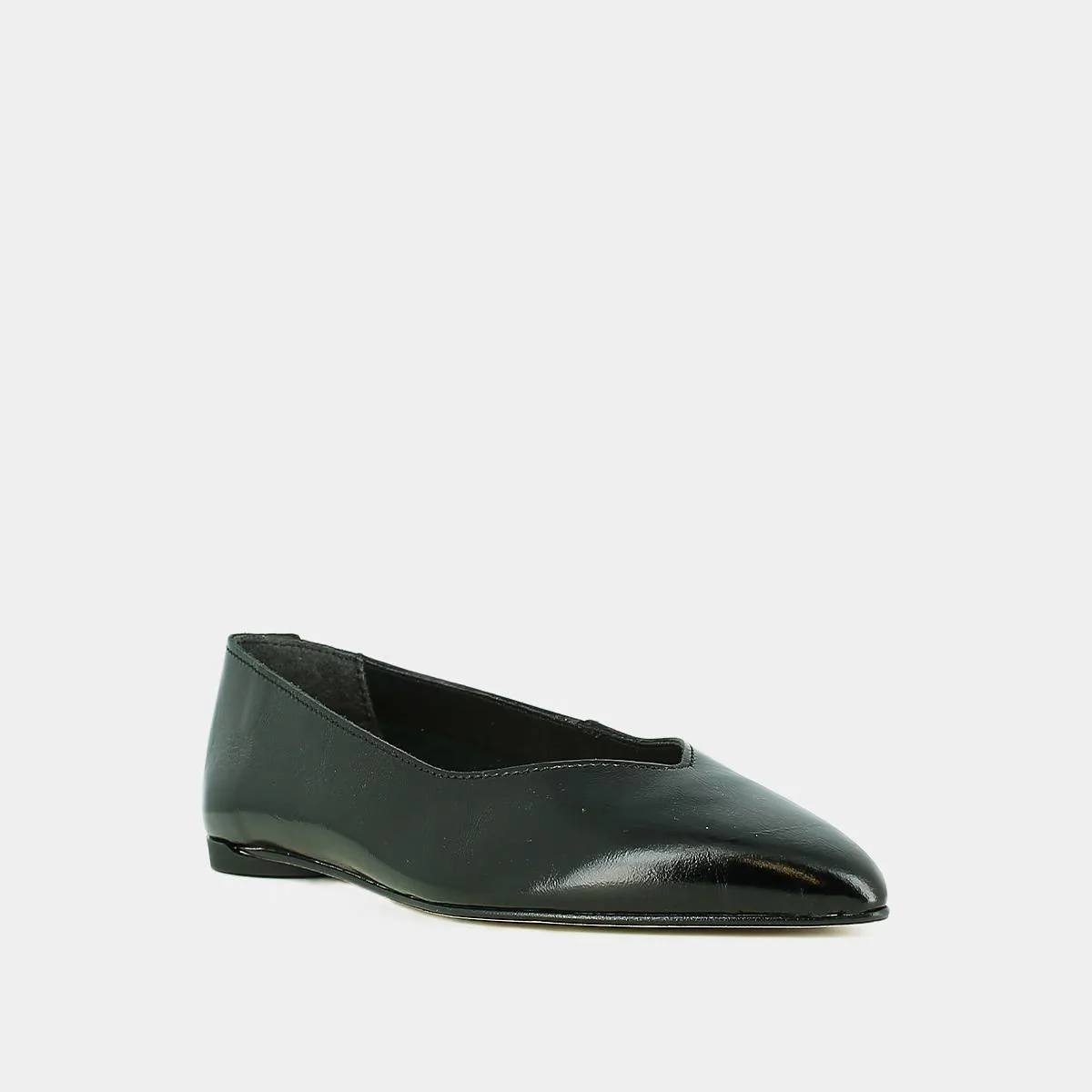 Ballerines Noemie Vernis Plisse Noir - Image 2