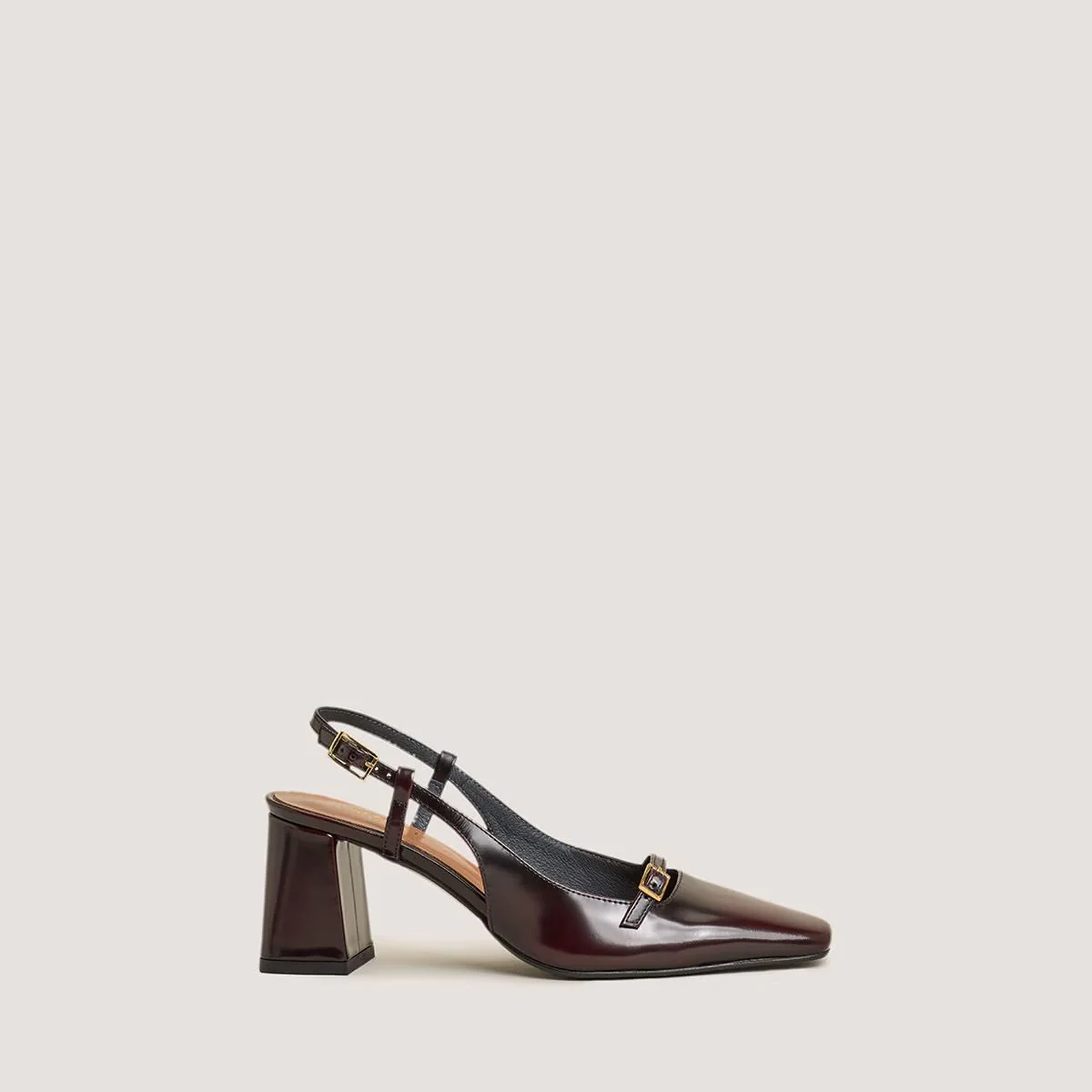 Escarpins Dadelle Cuir Glace Bordeaux