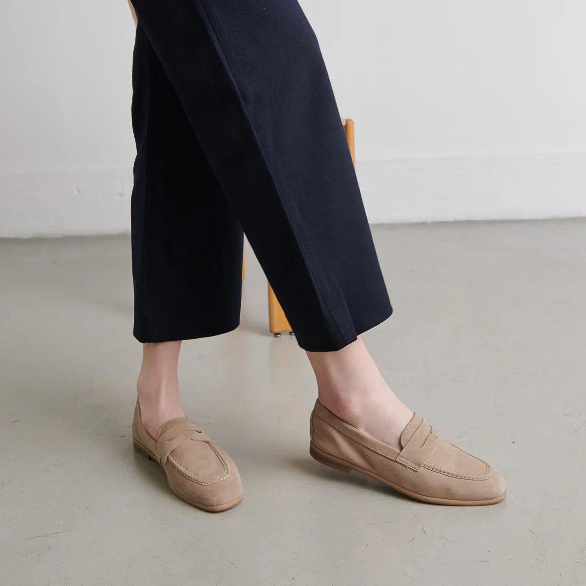 Mocassins Aca Bis Velours Beige - Image 3