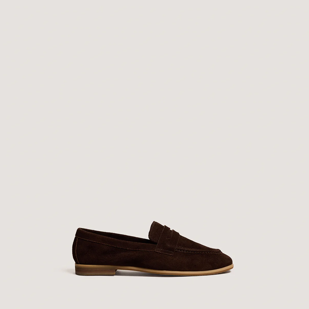 Women Moccasins Velvet Fabric Textured Finish - Brown Marron - Image 4