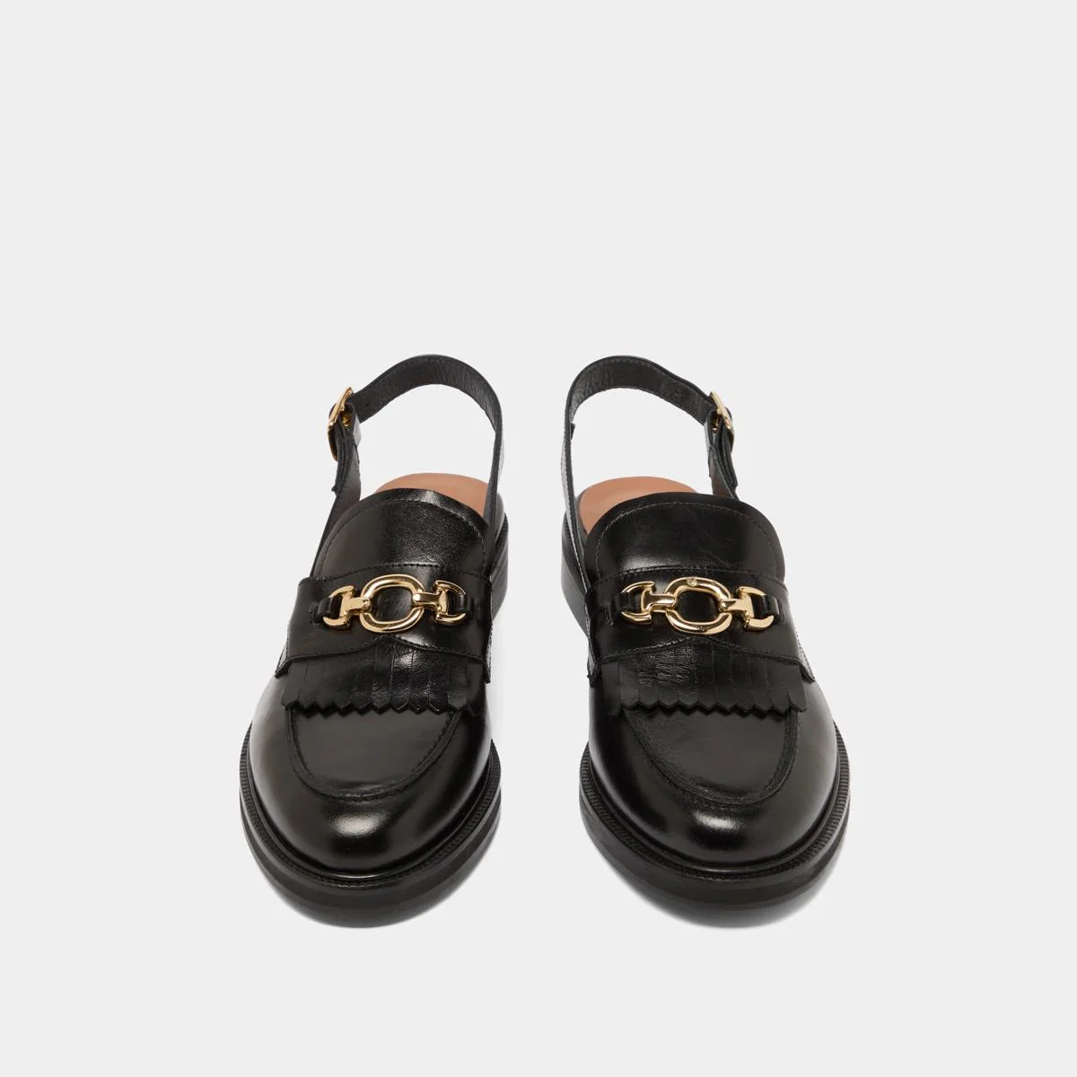 Women's Moccasins Genuine Full-Grain Calfskin Leather - Black Noir - Image 7