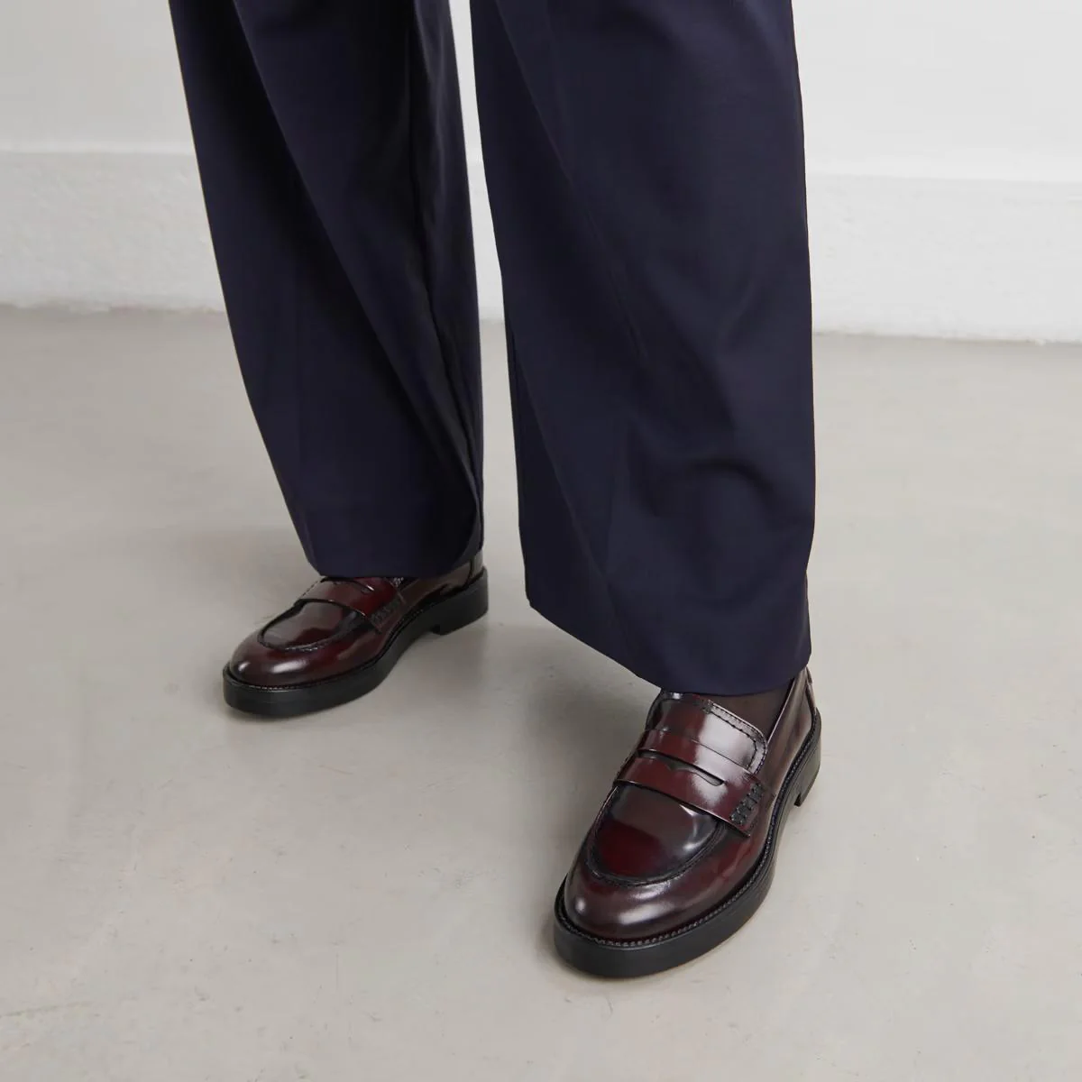 Mocassins Mirna Cuir Glace Bordeaux - Image 3