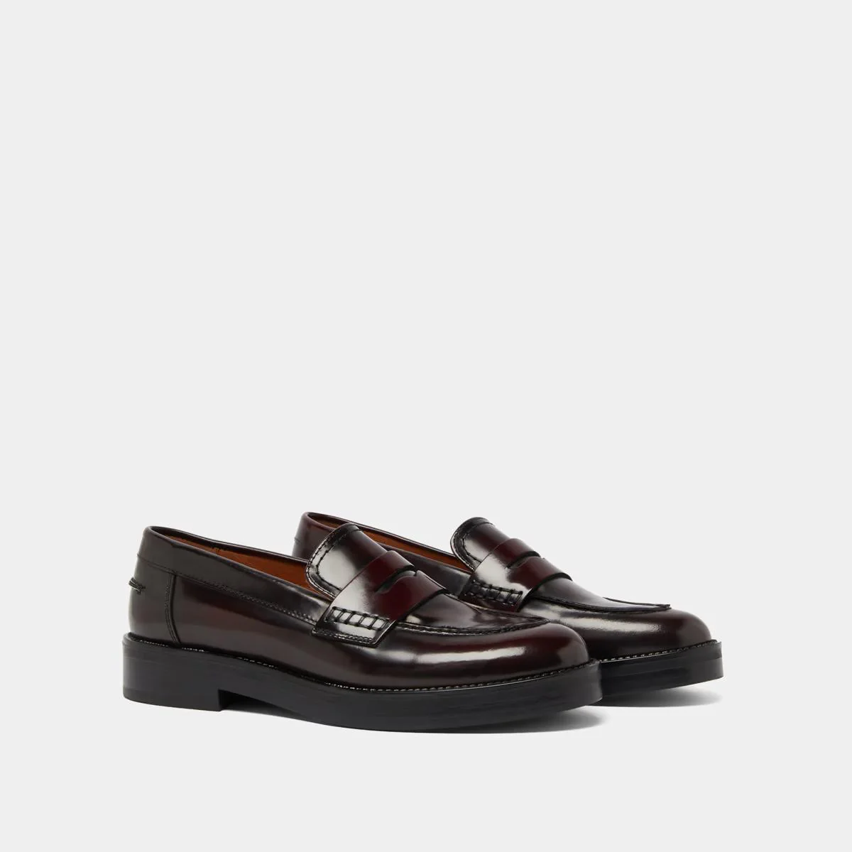 Mocassins Mirna Cuir Glace Bordeaux - Image 4