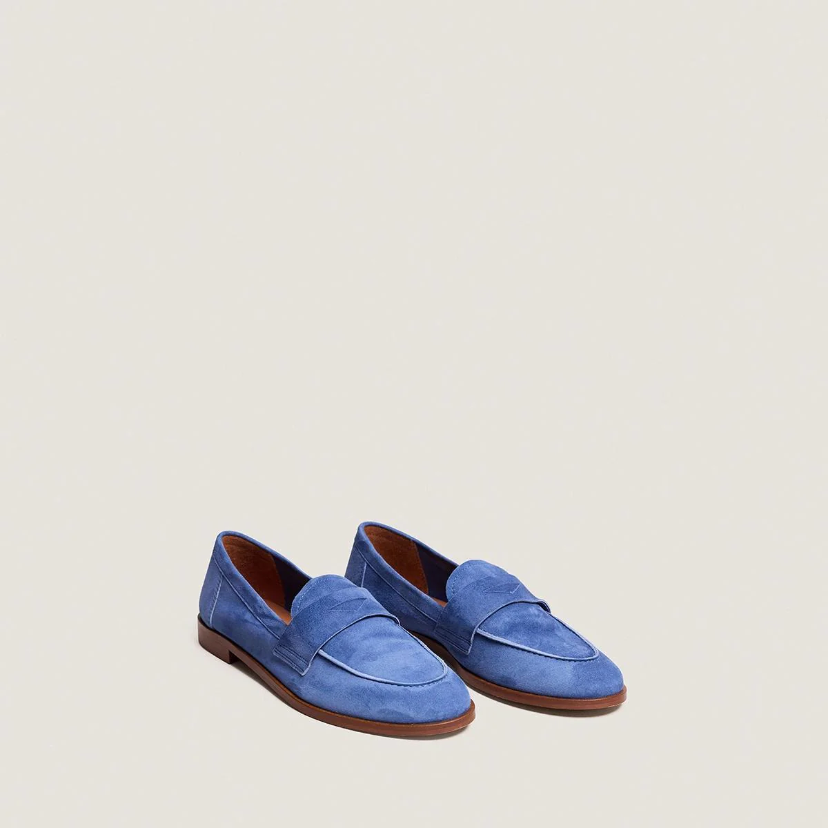 Women Premium Soft Moccasin Shoes Velour - Steel Blue Bleu-Acier - Image 3
