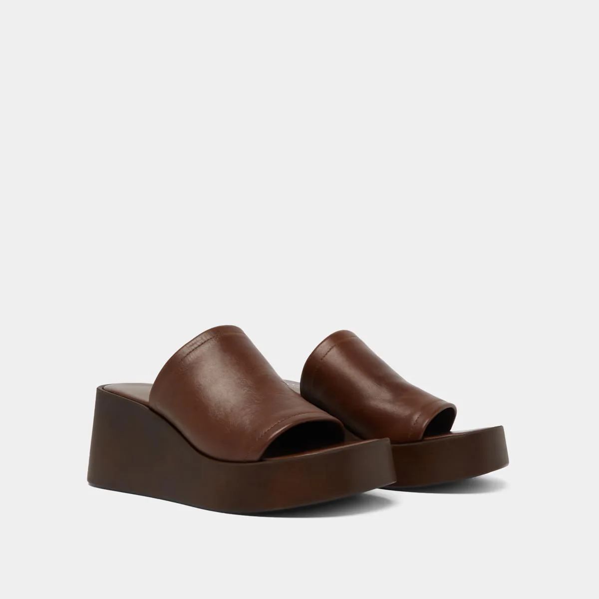Mules Eugene Cuir Marron-Fonce - Image 4