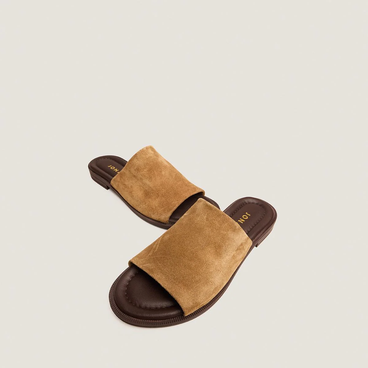 Women Mules Genuine Full-Grain Calf Leather - Tabac - Image 3