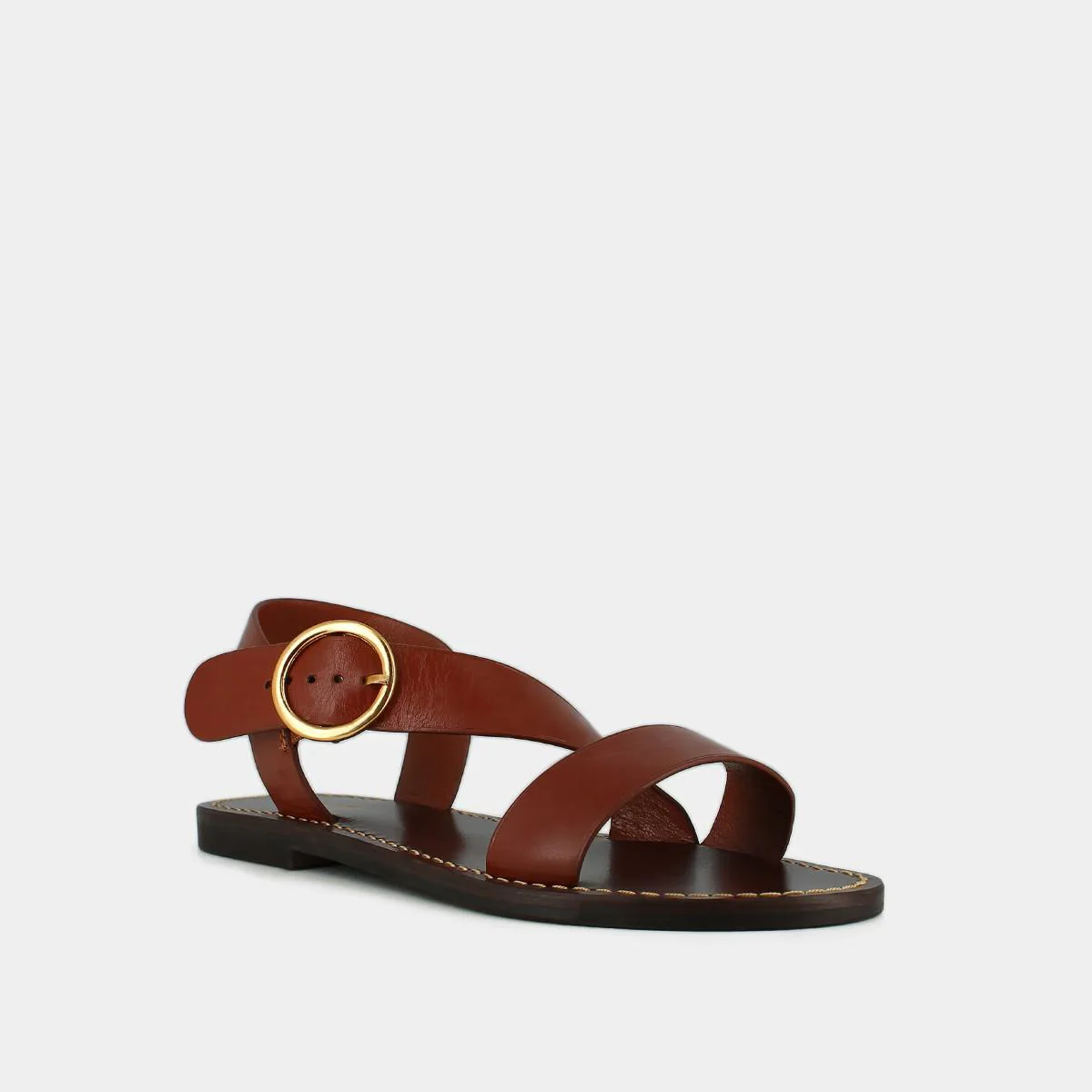 Plagettes Welbi Cuir Cognac - Image 2