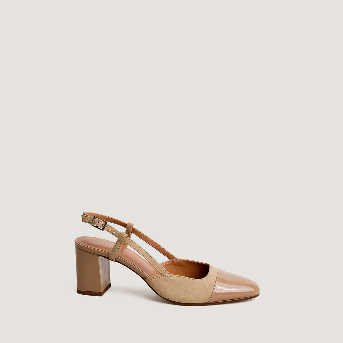 Women Sandals Premium Patent Vernis And Velour - -------------------------------------------------------------Camel Camel-Camel - Image 2