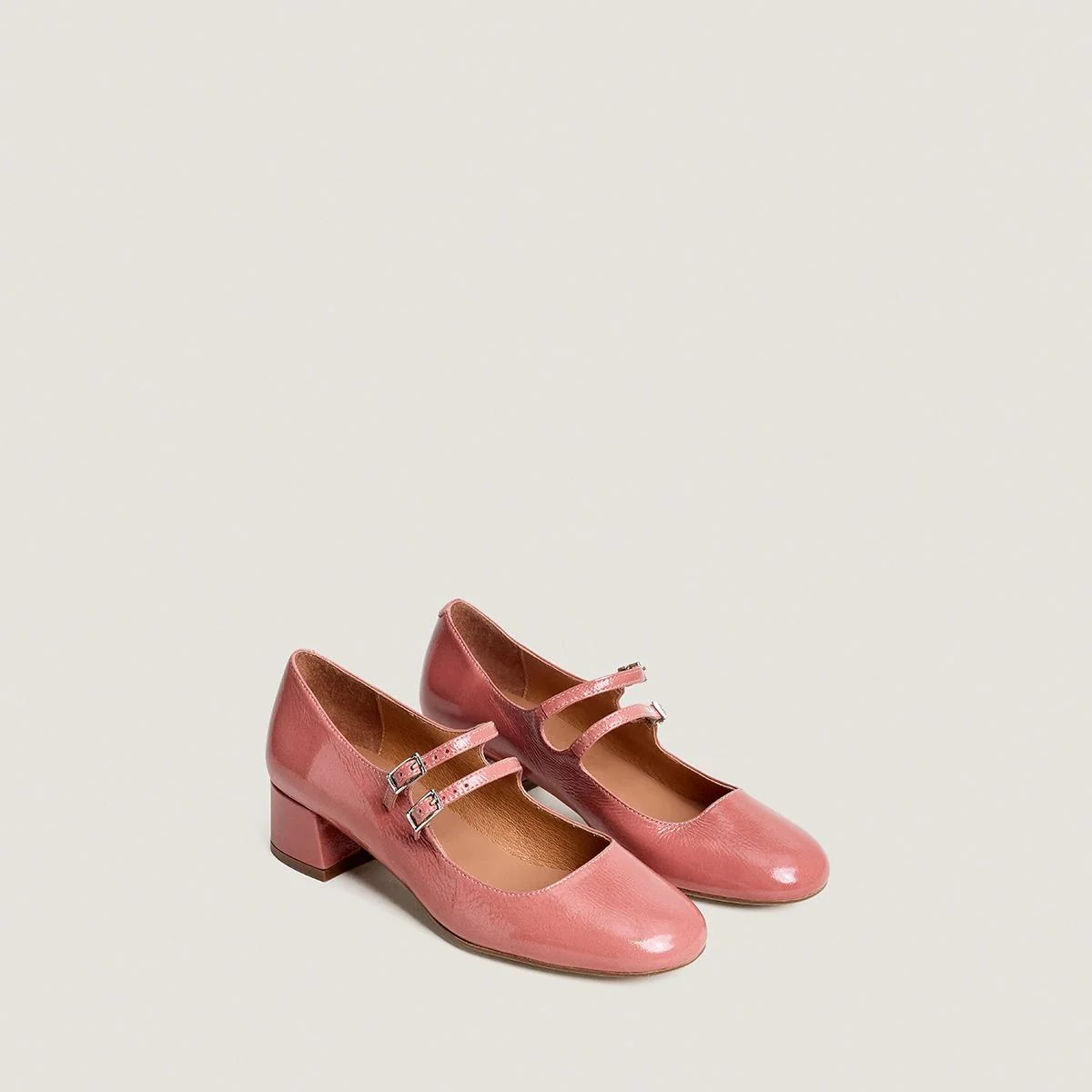 Women's Block Heel Sandal Patent Leather - Old Rose Vieux-Rose - Image 3