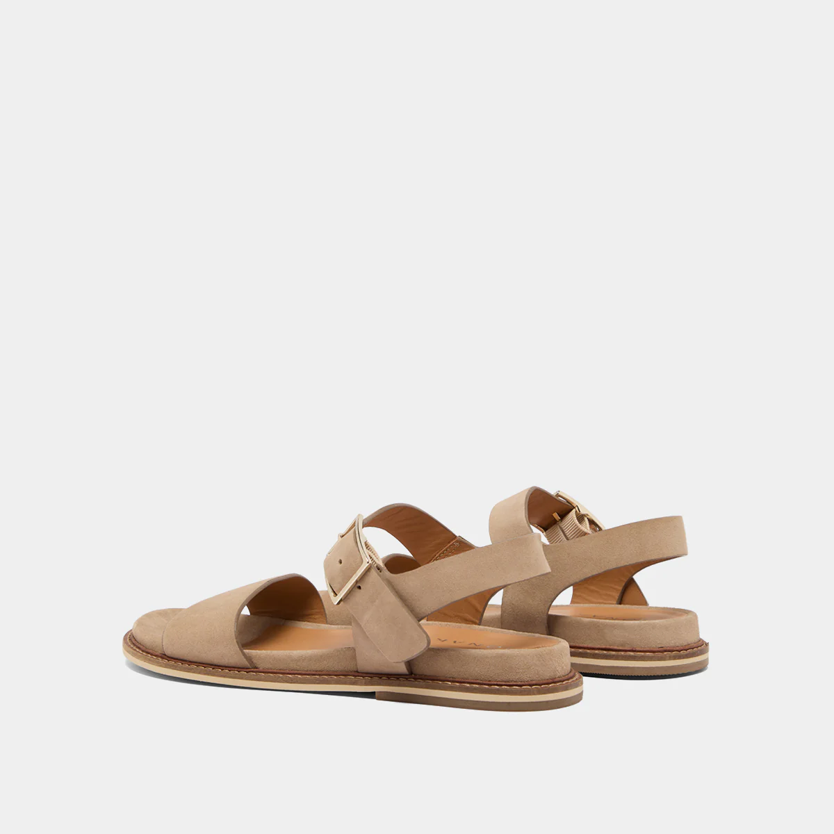 Women's Sandals Velour Fabric Premium Soft Touch - Beige - Image 6