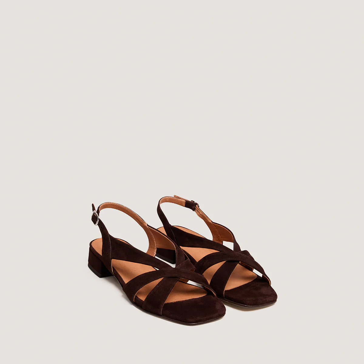 Sandales Alphonse Velours Marron - Image 2