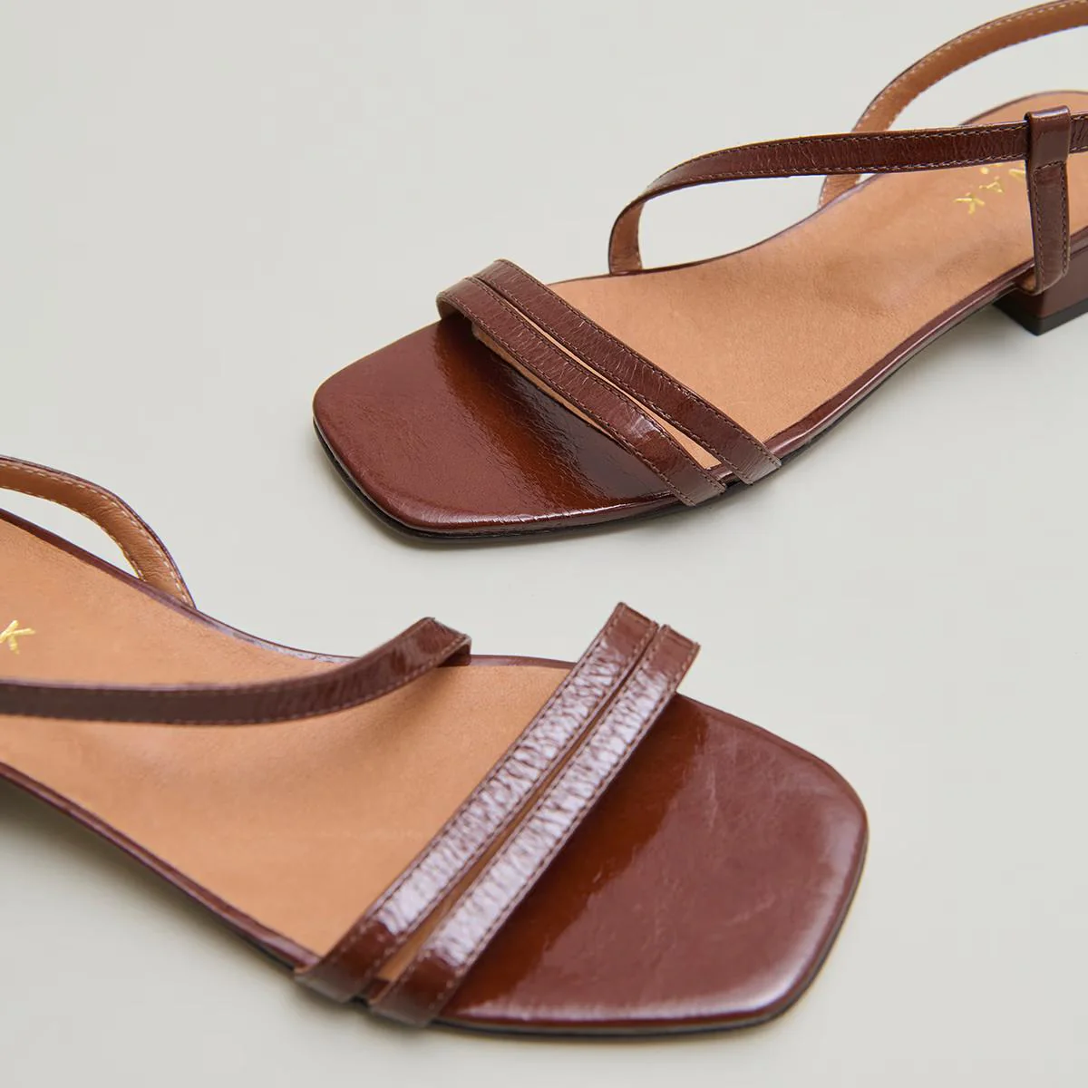 Sandales Anaya Cuir Brillant Marron - Image 5