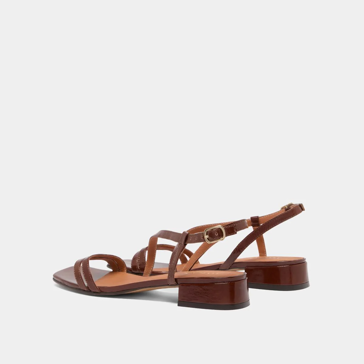 Sandales Anaya Cuir Brillant Marron - Image 6
