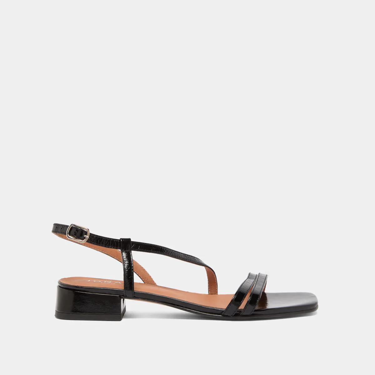 Sandales Anaya Cuir Brillant Noir - Image 2