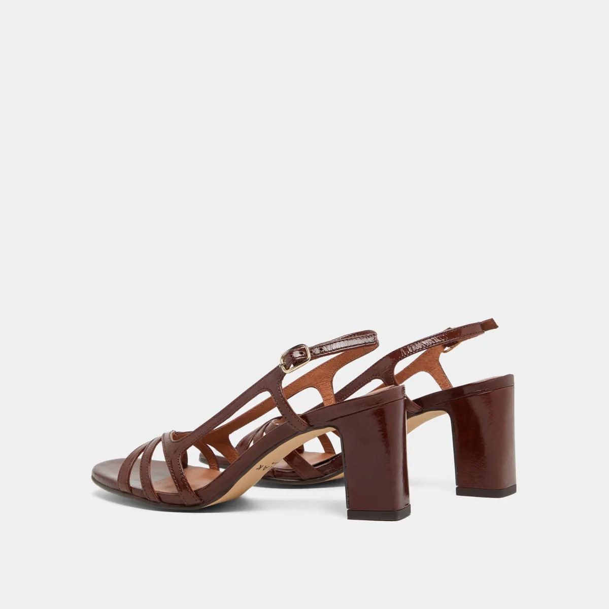 Sandales Vaiana Cuir Brillant Marron - Image 6
