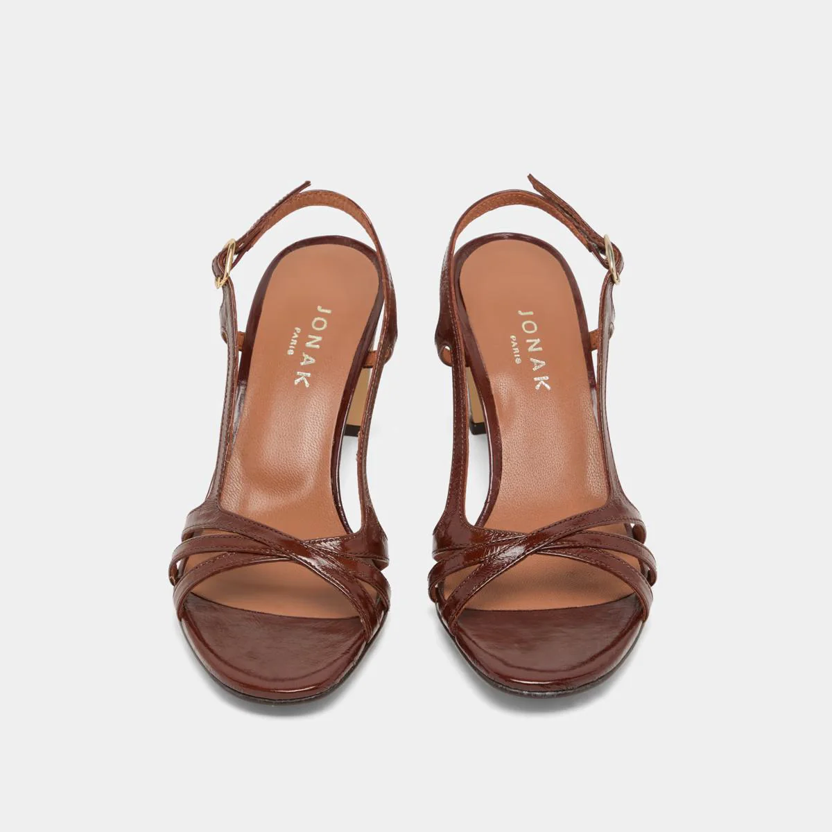 Sandales Vaiana Cuir Brillant Marron - Image 8