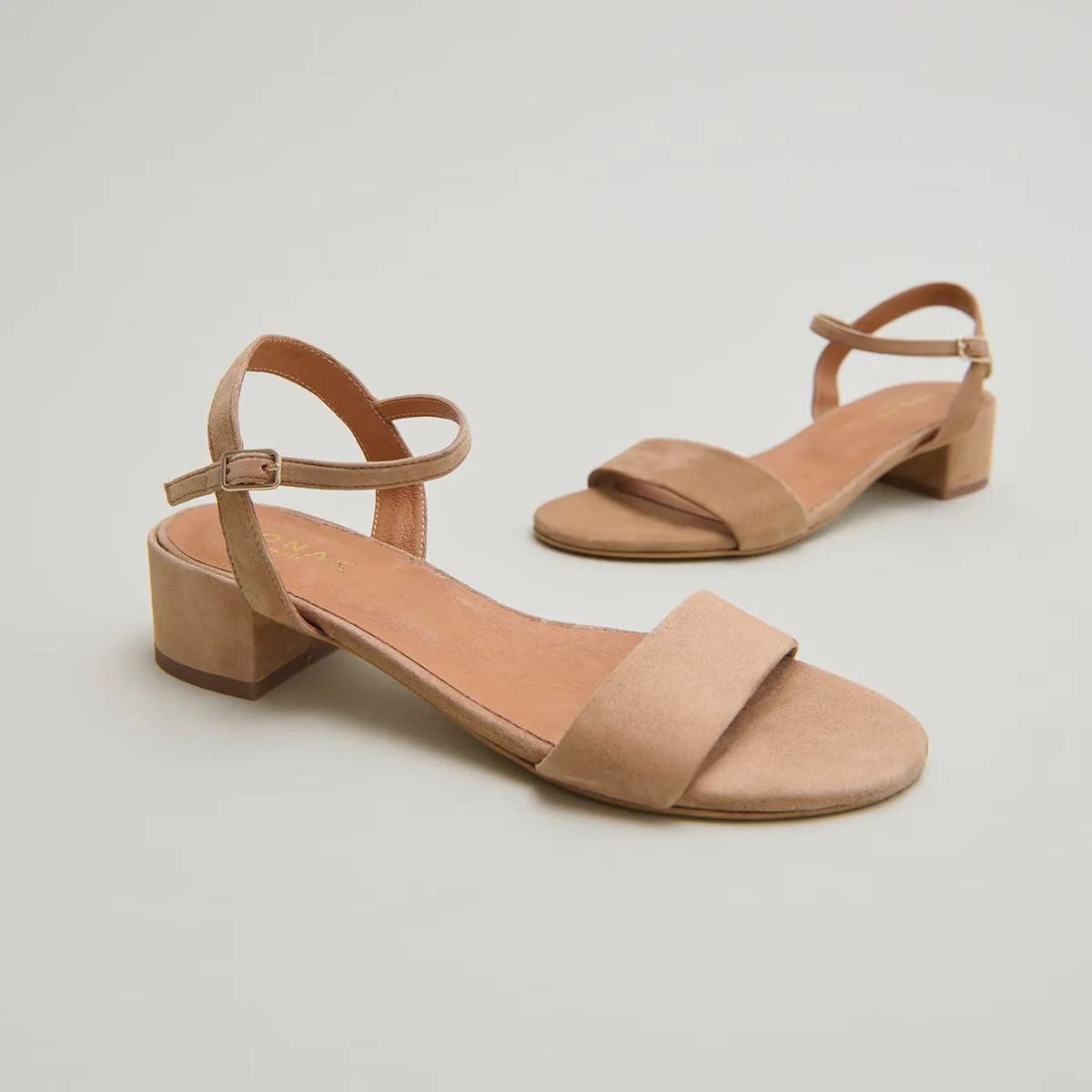 Sandales Via Bis Velours Camel - Image 3