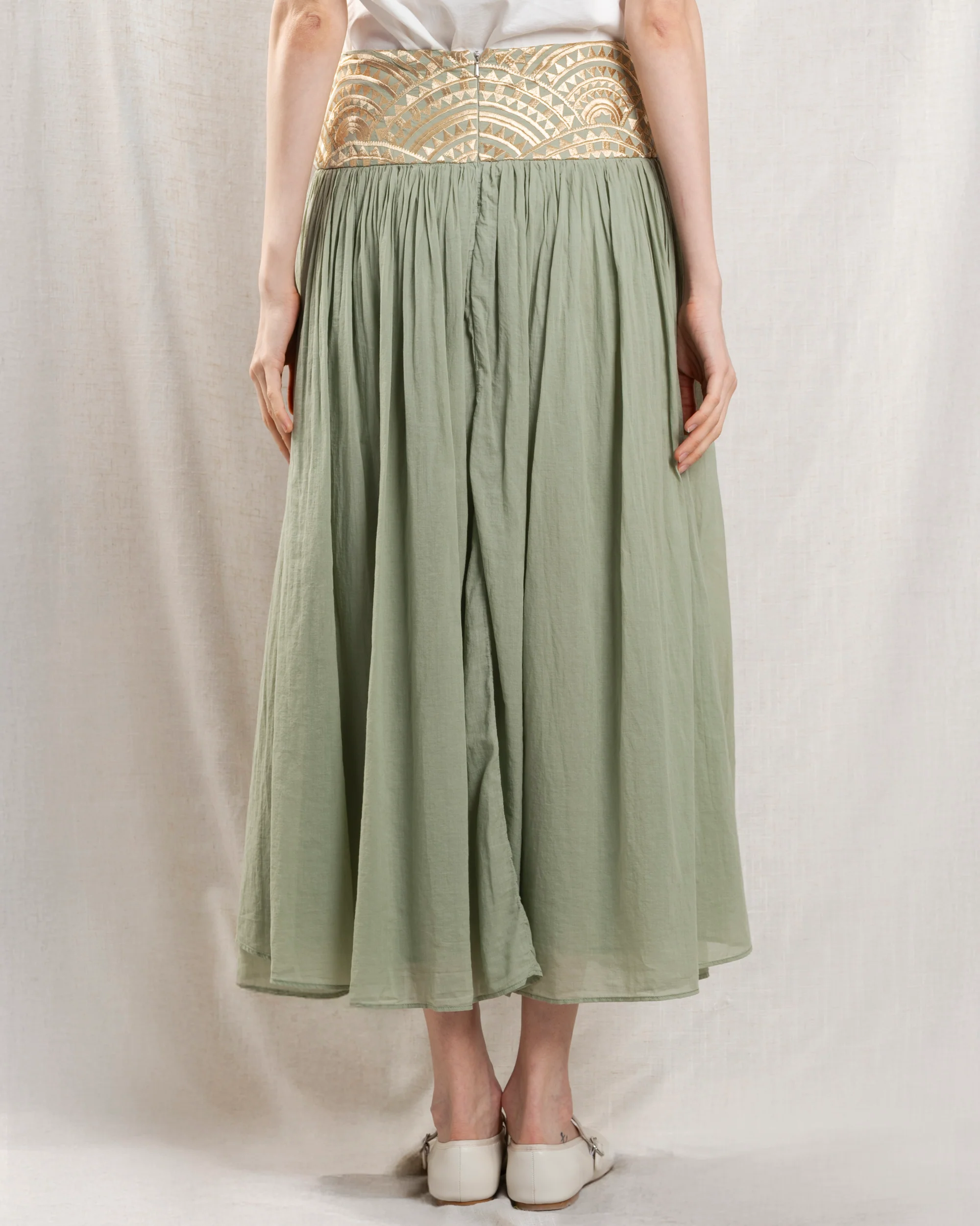 Skirt 3112013 Sage-Gold - Image 3