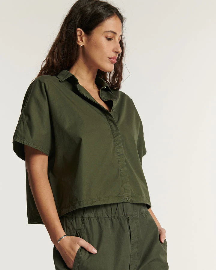 Blouse Deva Popeline Khaki - Image 2