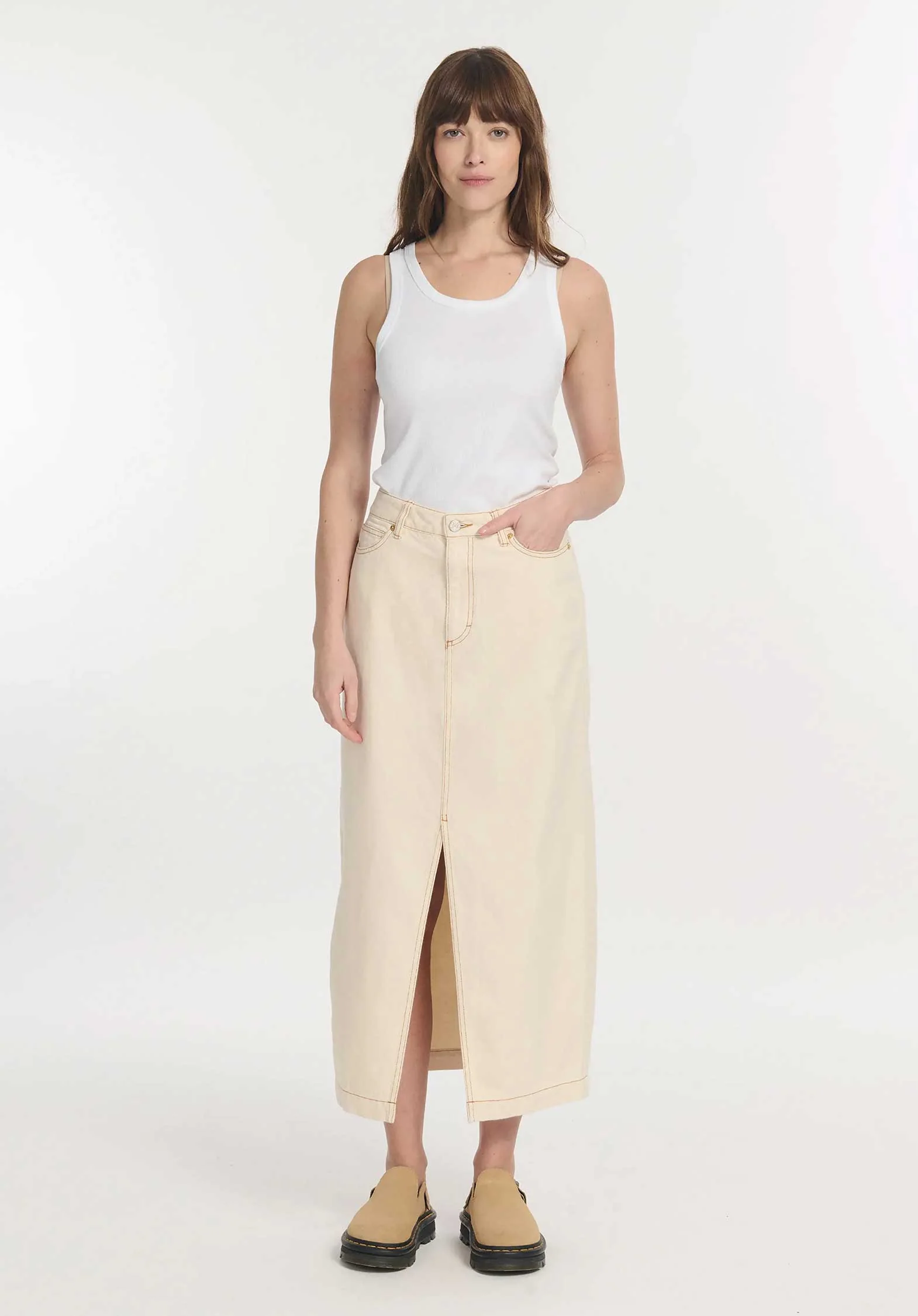 Denim Skirt Joly Denim Ecru - Image 3