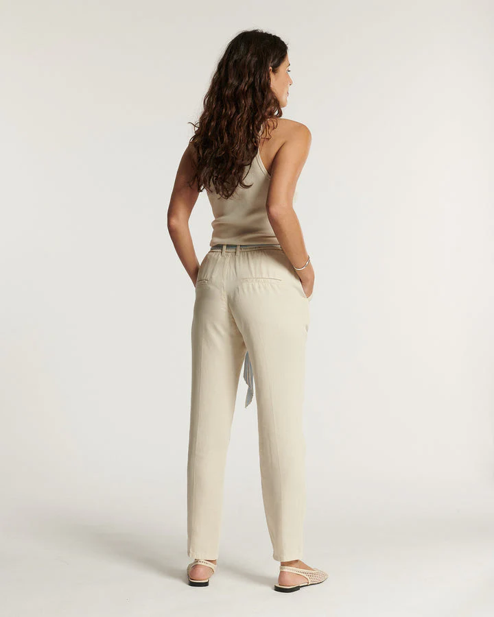 Women's Thea Pleated Wide-Leg Pants Tencel - Ecume - Image 4