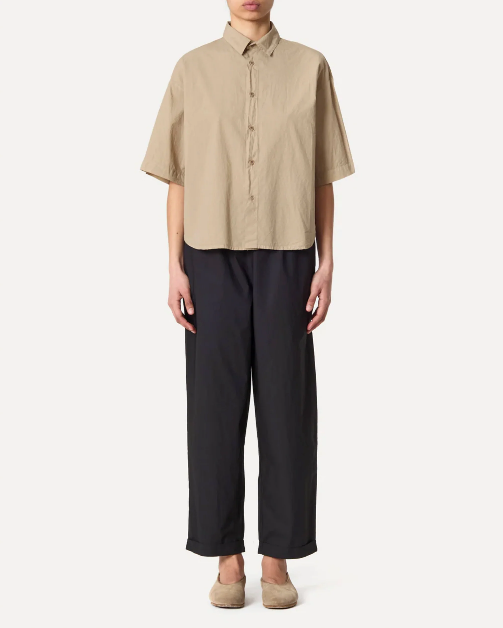 Women's Shirt Premium 100% Cotton Poplin - Ivory Cream Sonora