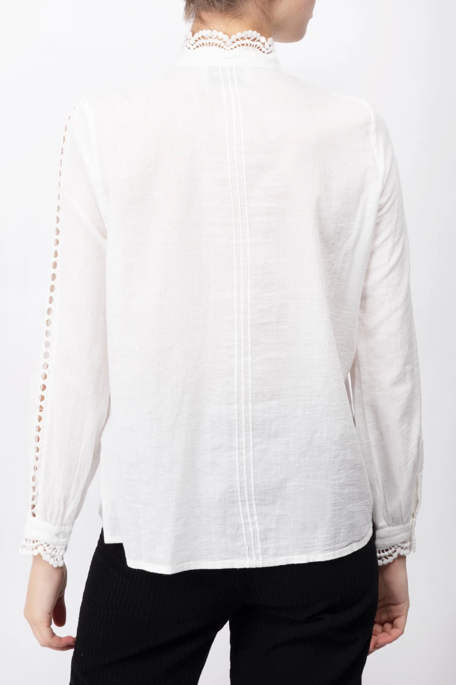 Lace Trimmed Cotton Shirt - Image 4