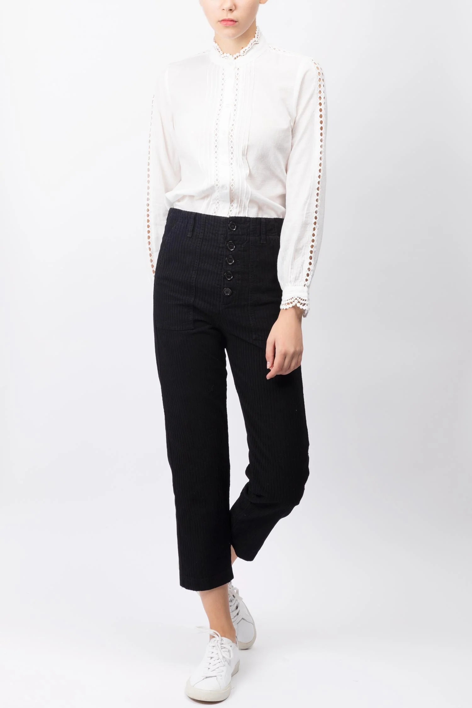 Lace Trimmed Cotton Shirt - Image 6