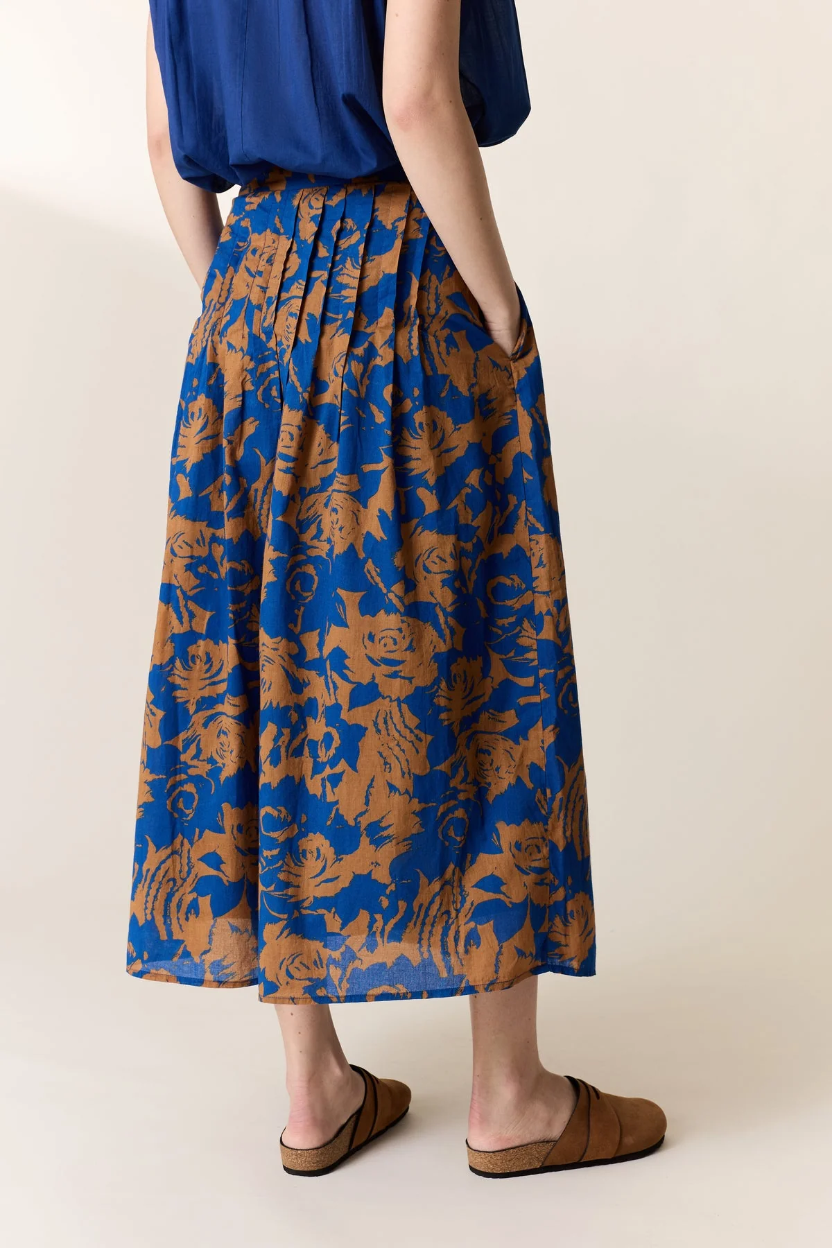 Women's Skirt 100% Cotton Poplin Premium - Rose Blue - Image 4