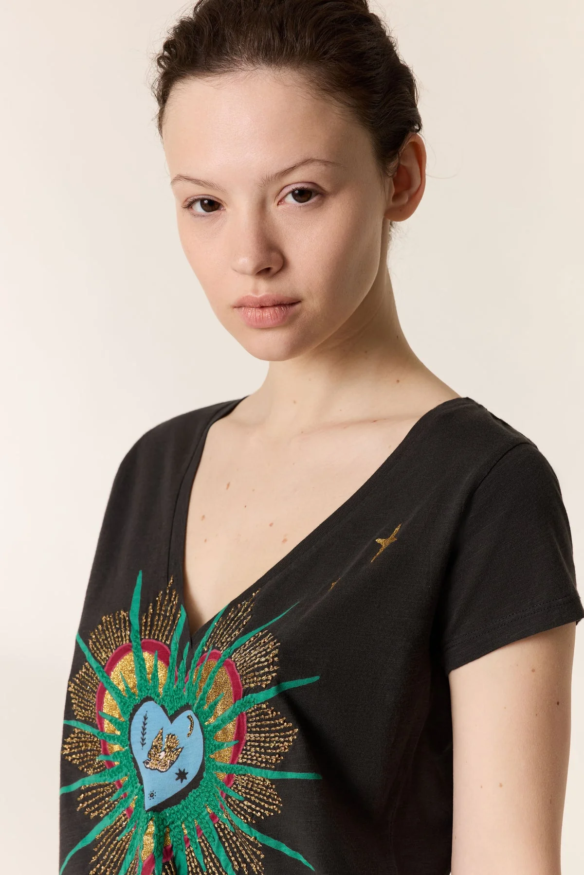 Unisex Tshirt 100% Organic Cotton Jersey - Carbone - Image 3