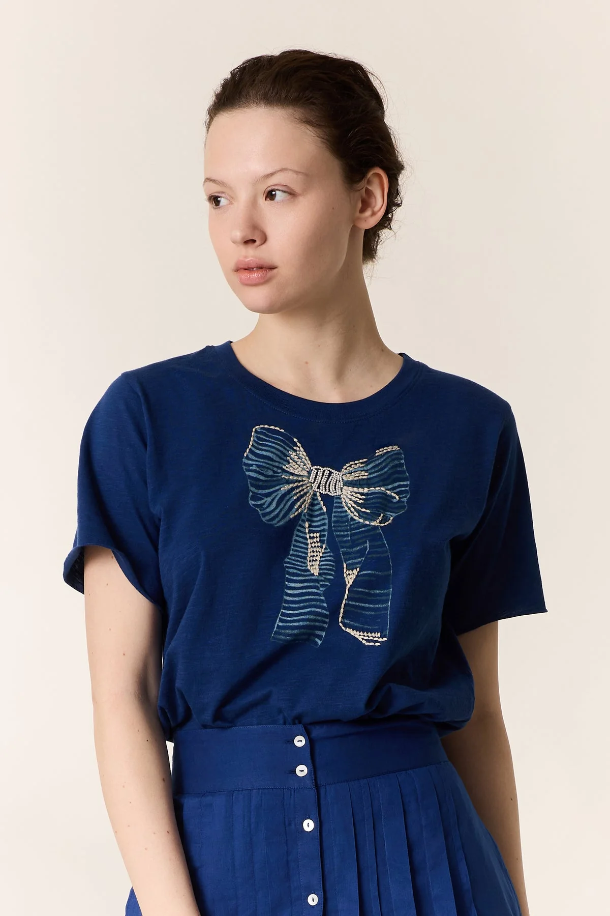 Unisex T-Shirt 100% Cotton Jersey Knit - Node Blue - Image 2