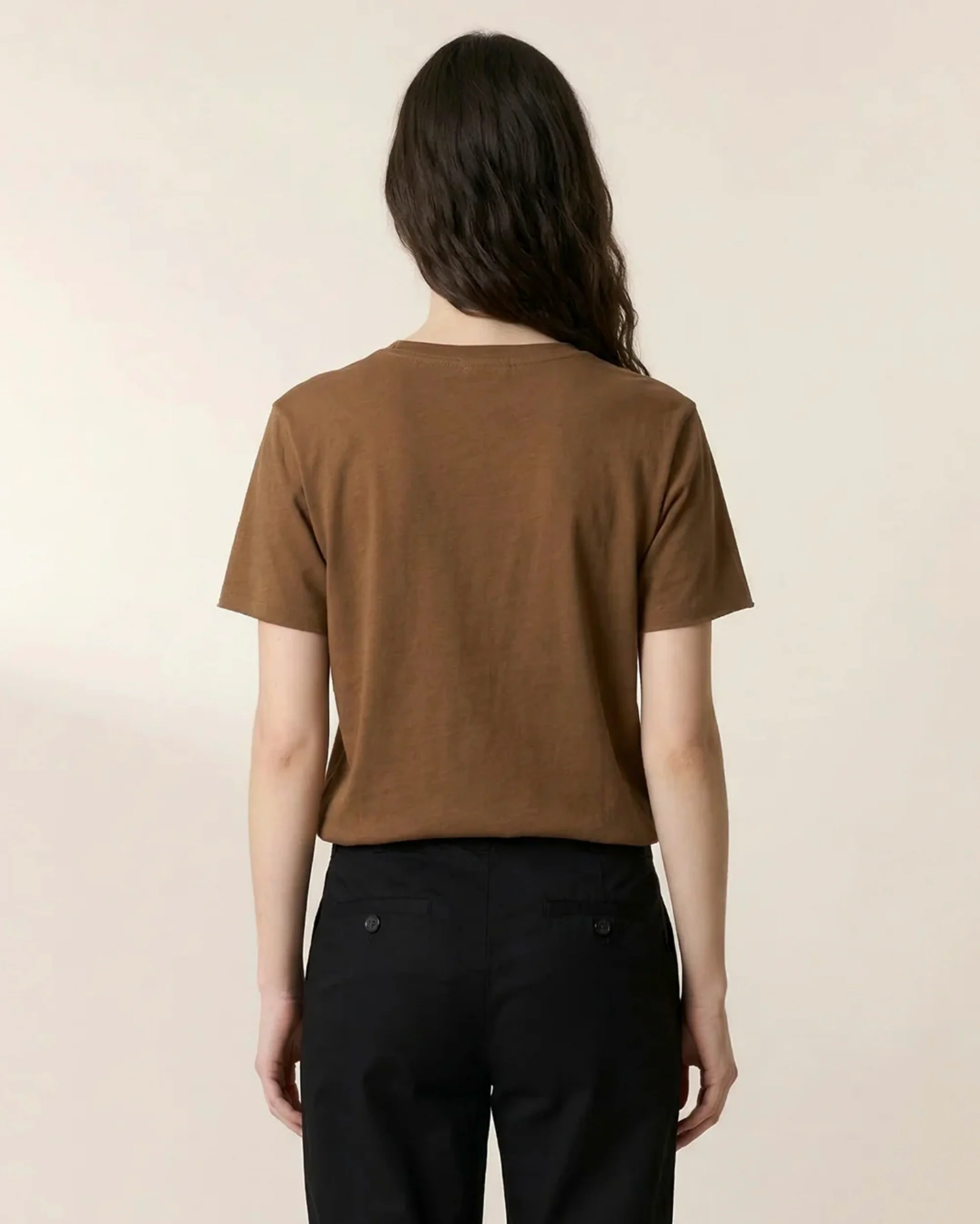 Men's T-Shirt 100 Percent Supima Cotton Knit - Summer Brown - Image 3