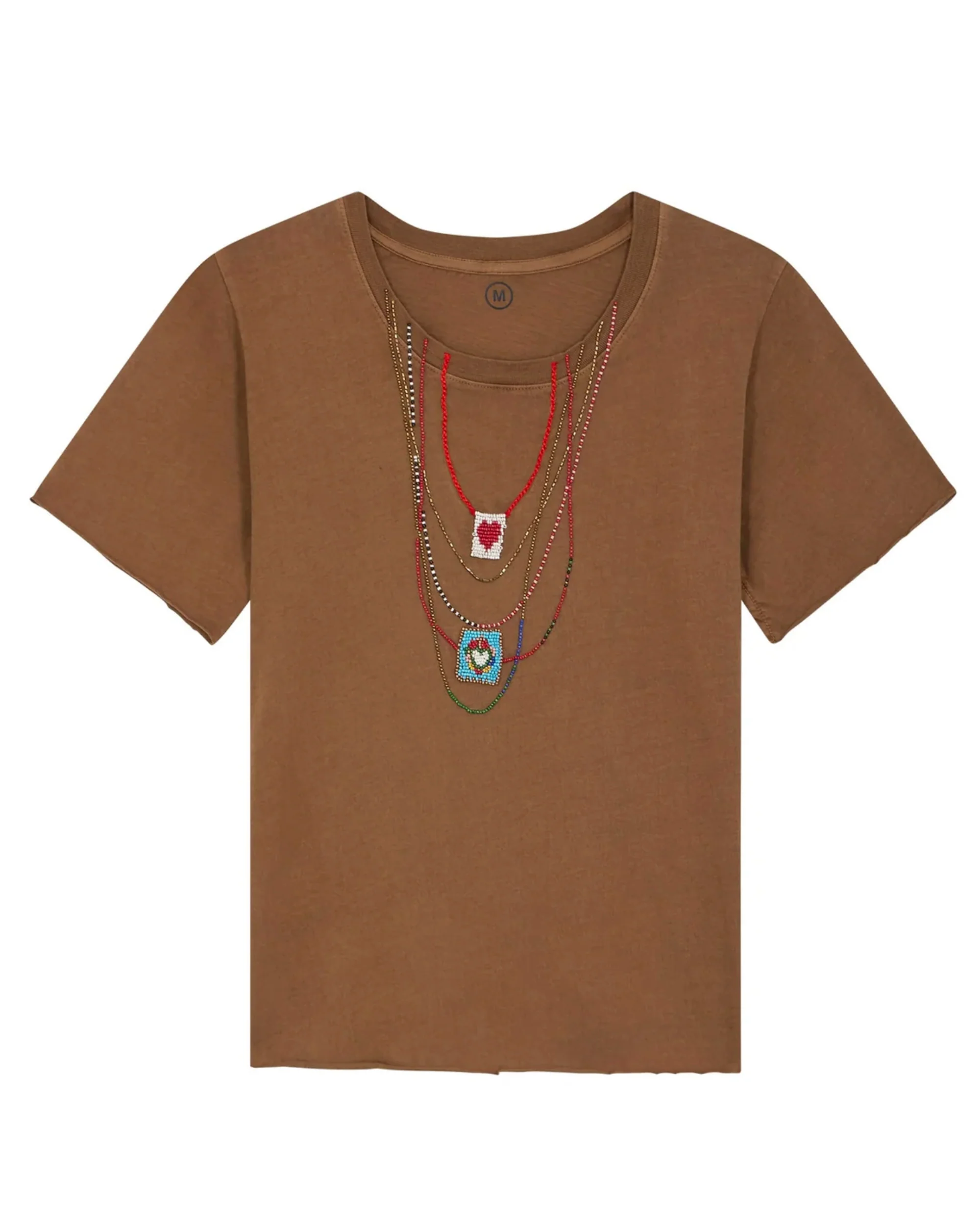 Men's T-Shirt 100 Percent Supima Cotton Knit - Summer Brown - Image 7