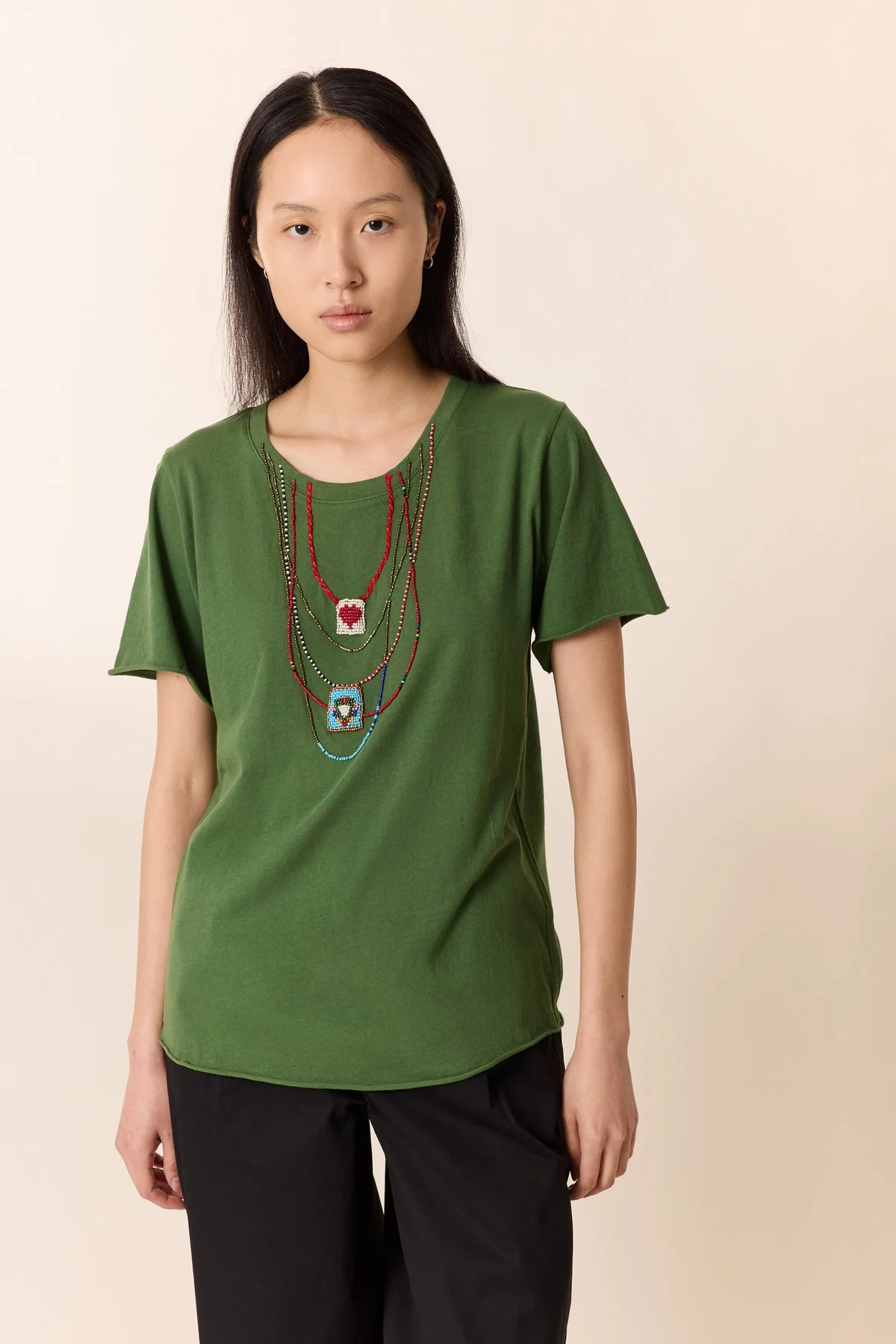 Unisex Tshirt Stretch Cotton Jersey - Summer Green - Image 2