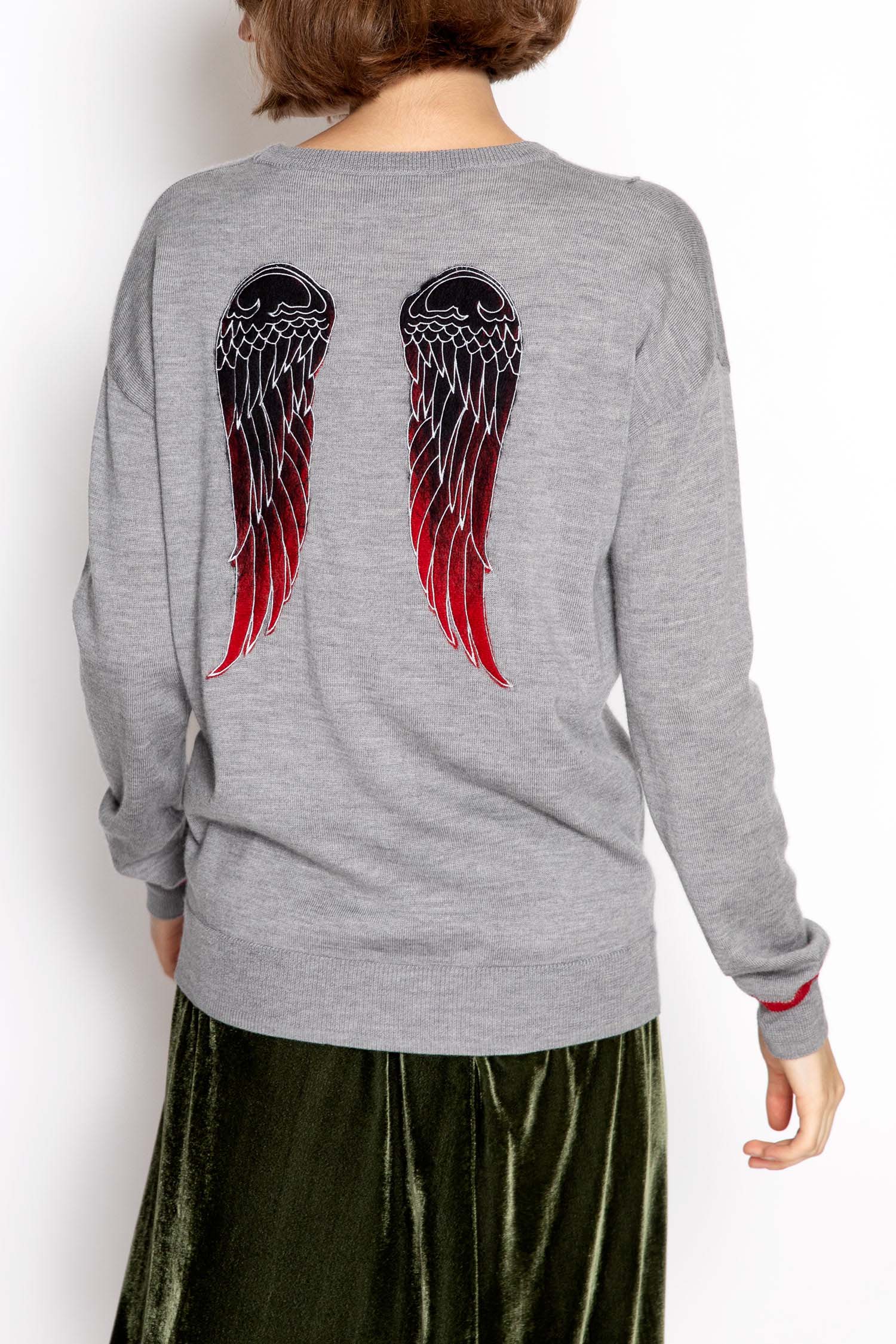 Long Sleeves Sweater With Piping - Image 2