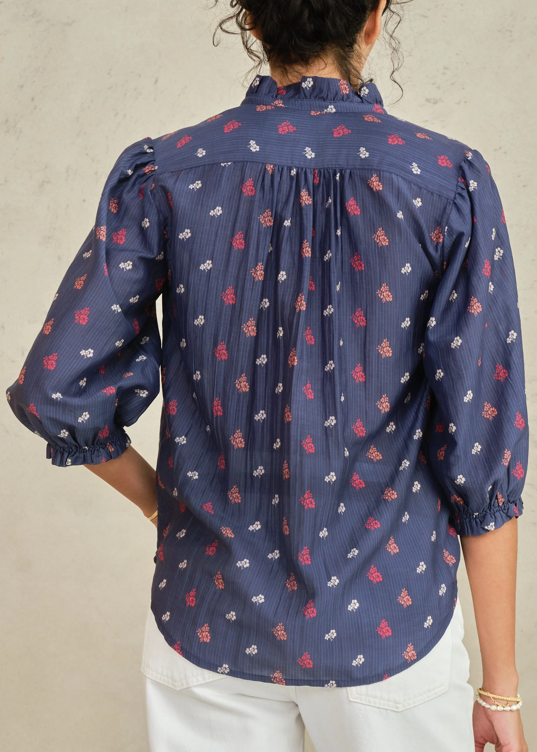 Blouse Auden Ls Top Navy - Image 2