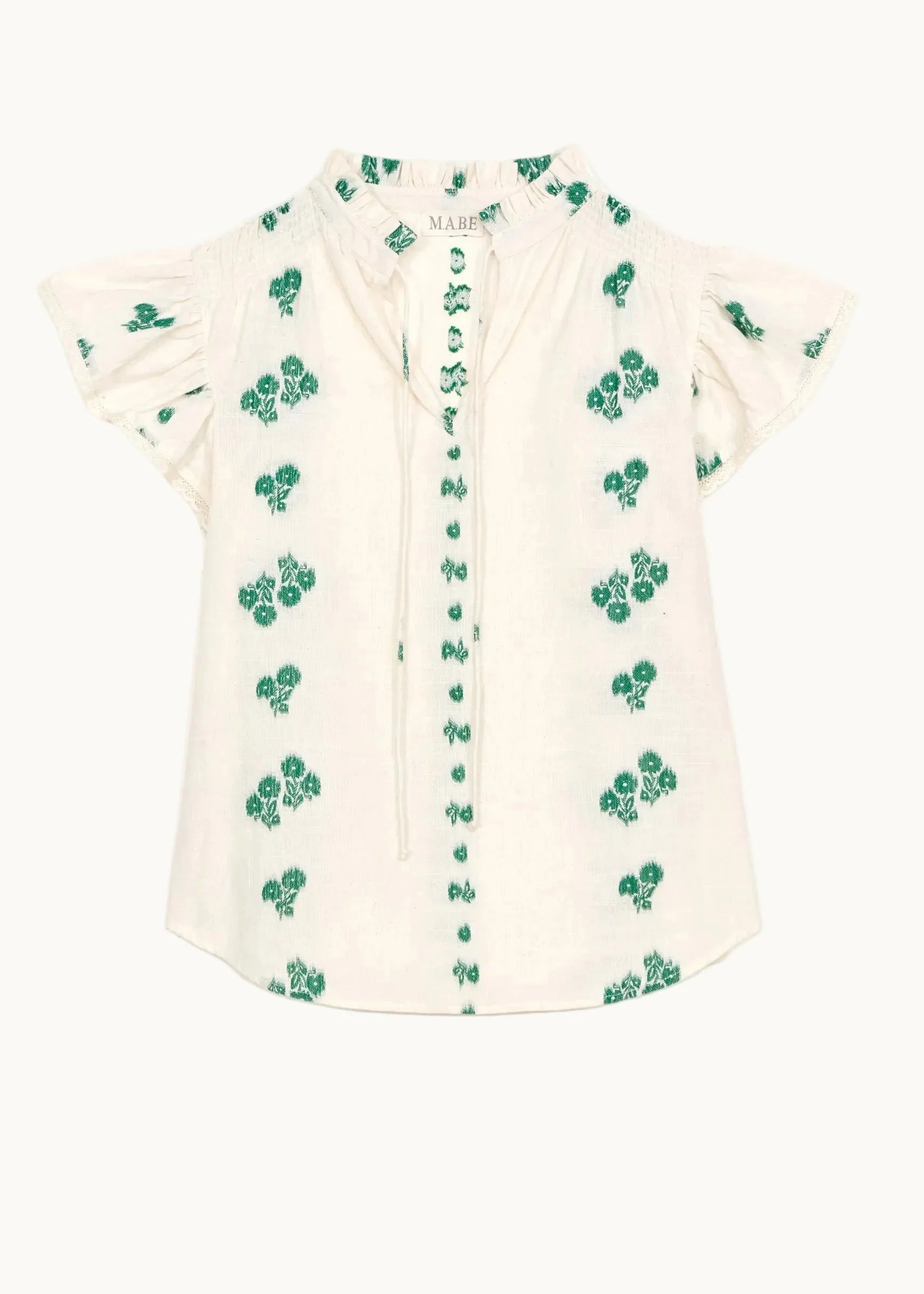 Blouse Iris Frill Top Green - Image 4