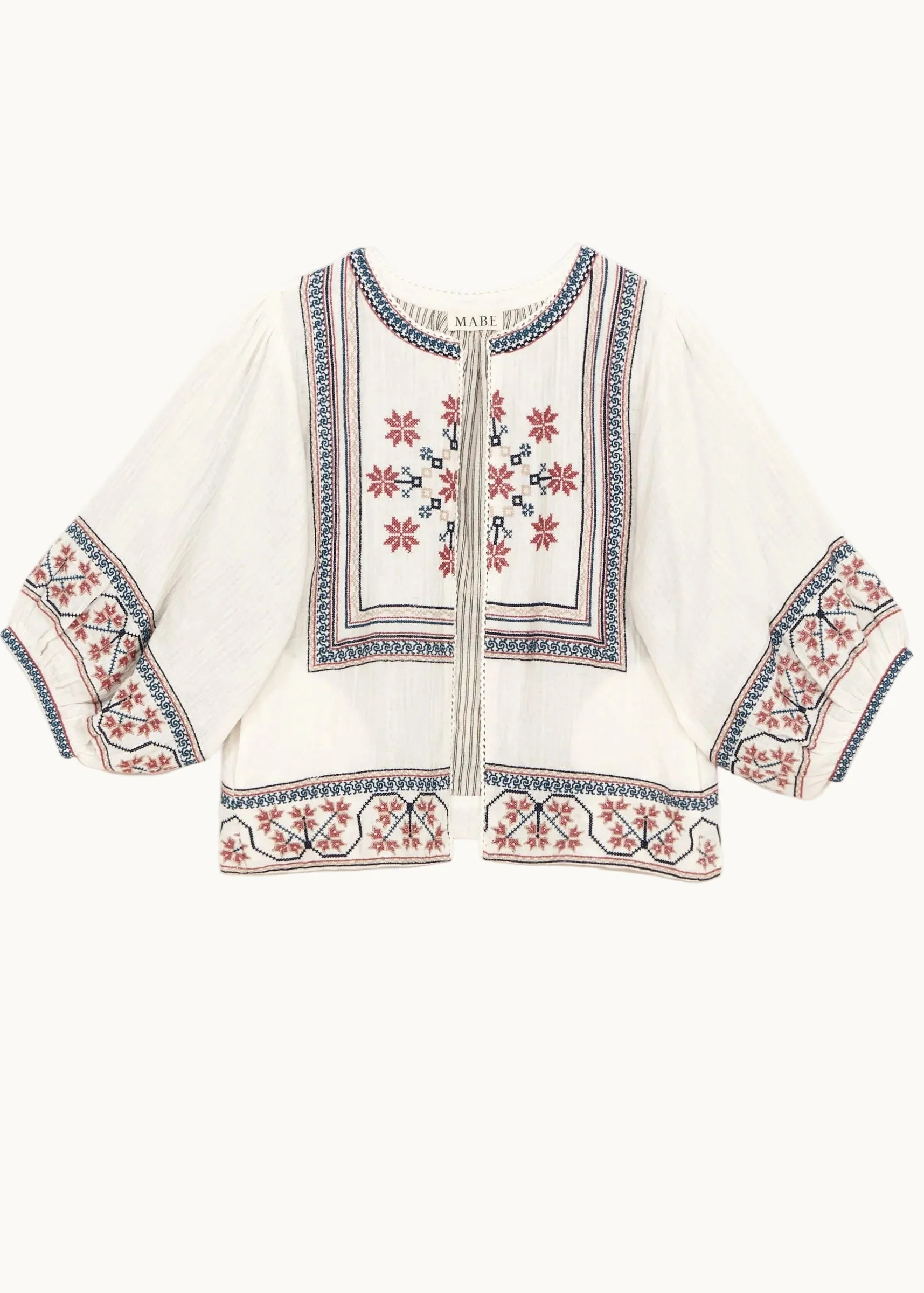 Jacket Calista Emb Jkt Ecru-Multi - Image 6