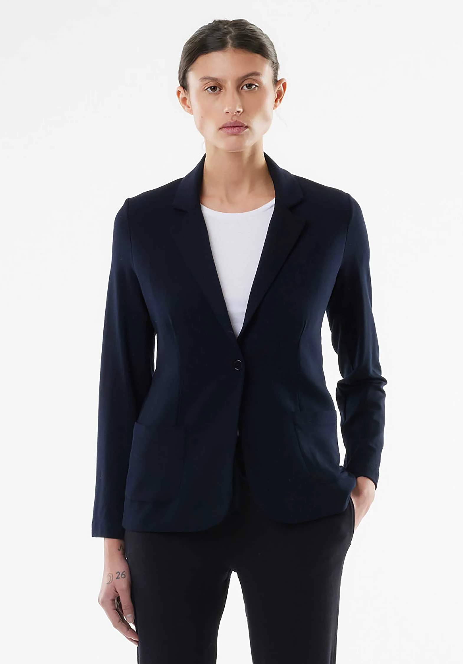 Jacket 003-fve046 Navy - Image 7
