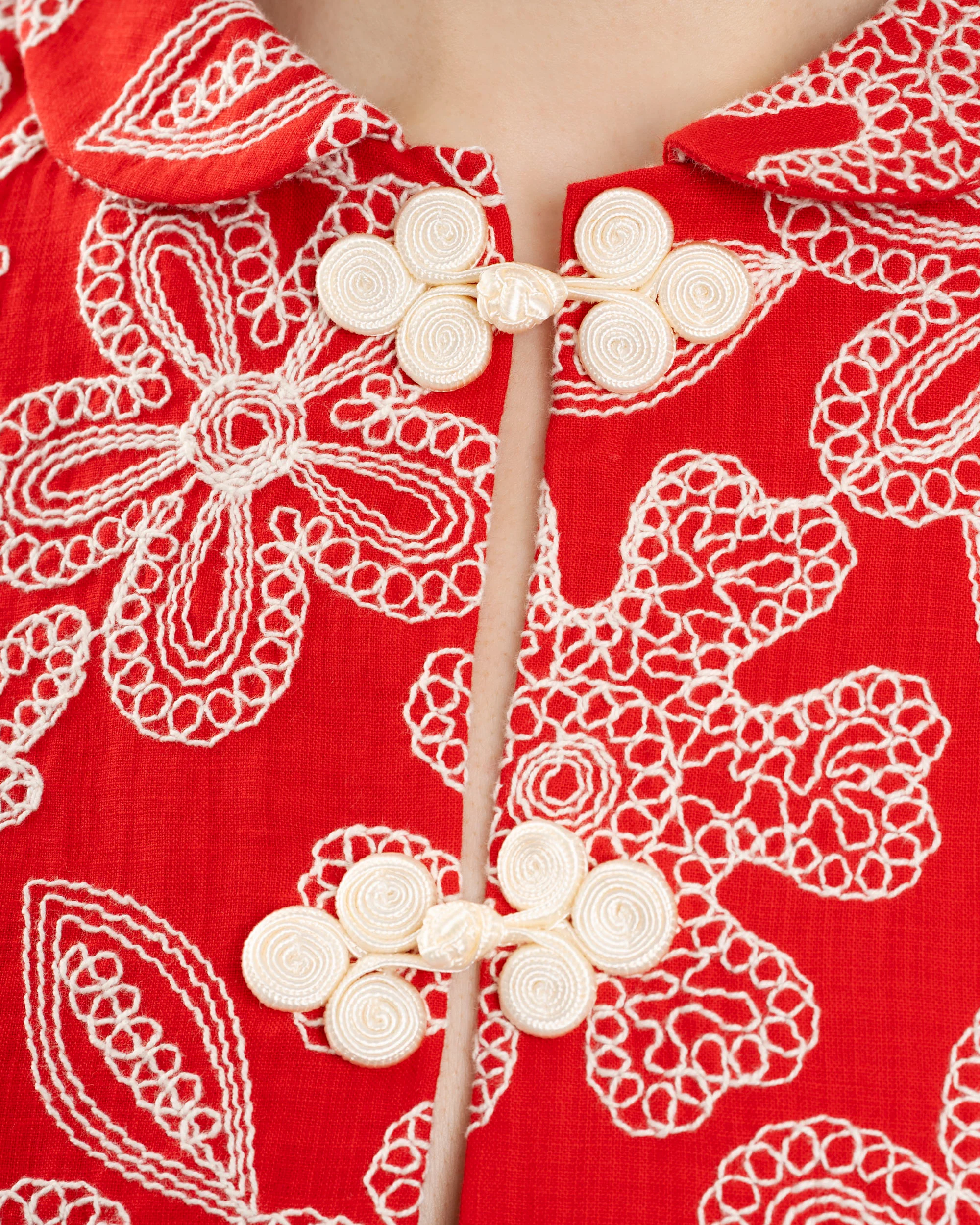 Blouse Bibi Red-Flowers - Image 3