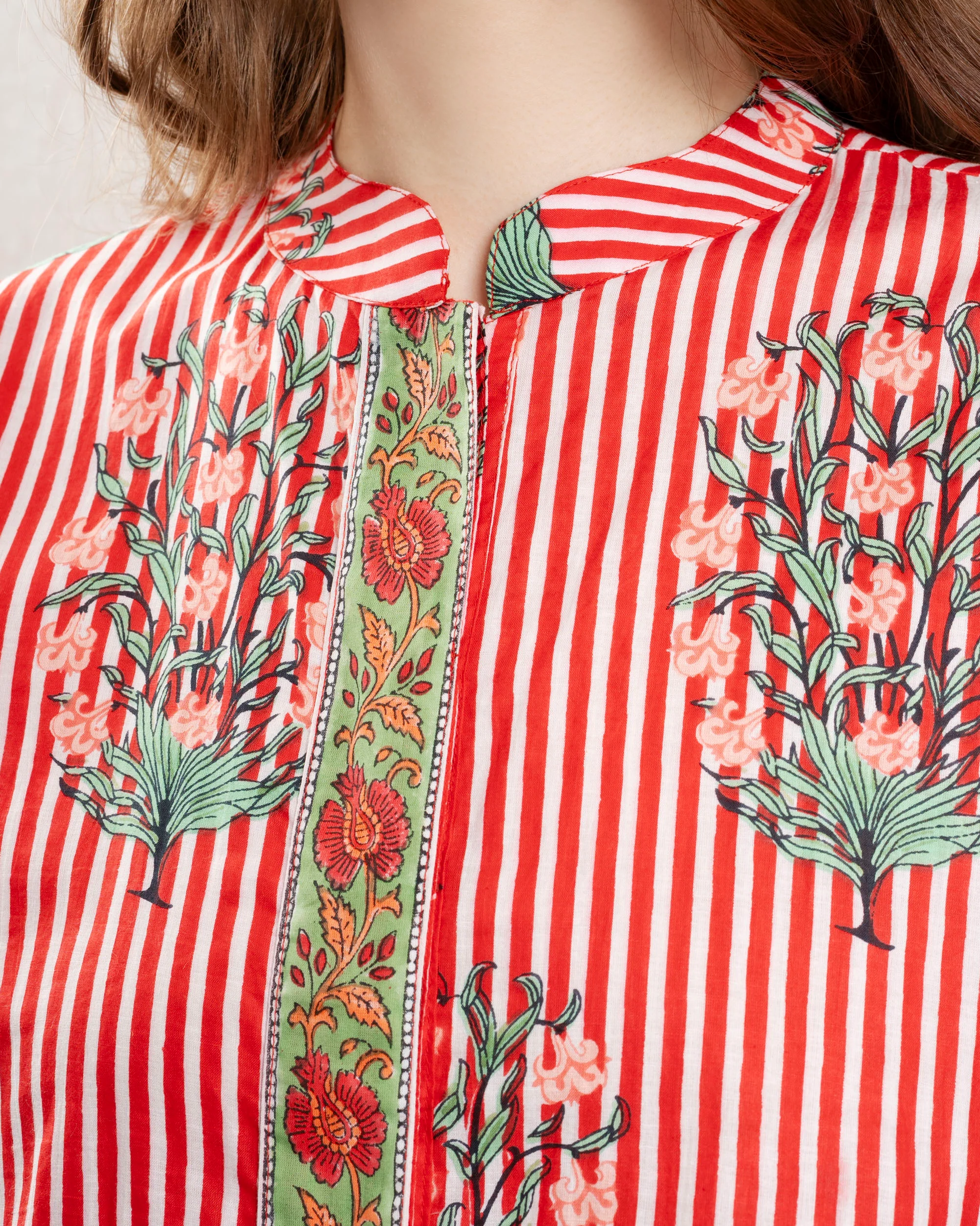 Dress Comporta Kaftan Cherry-Stripes - Image 2