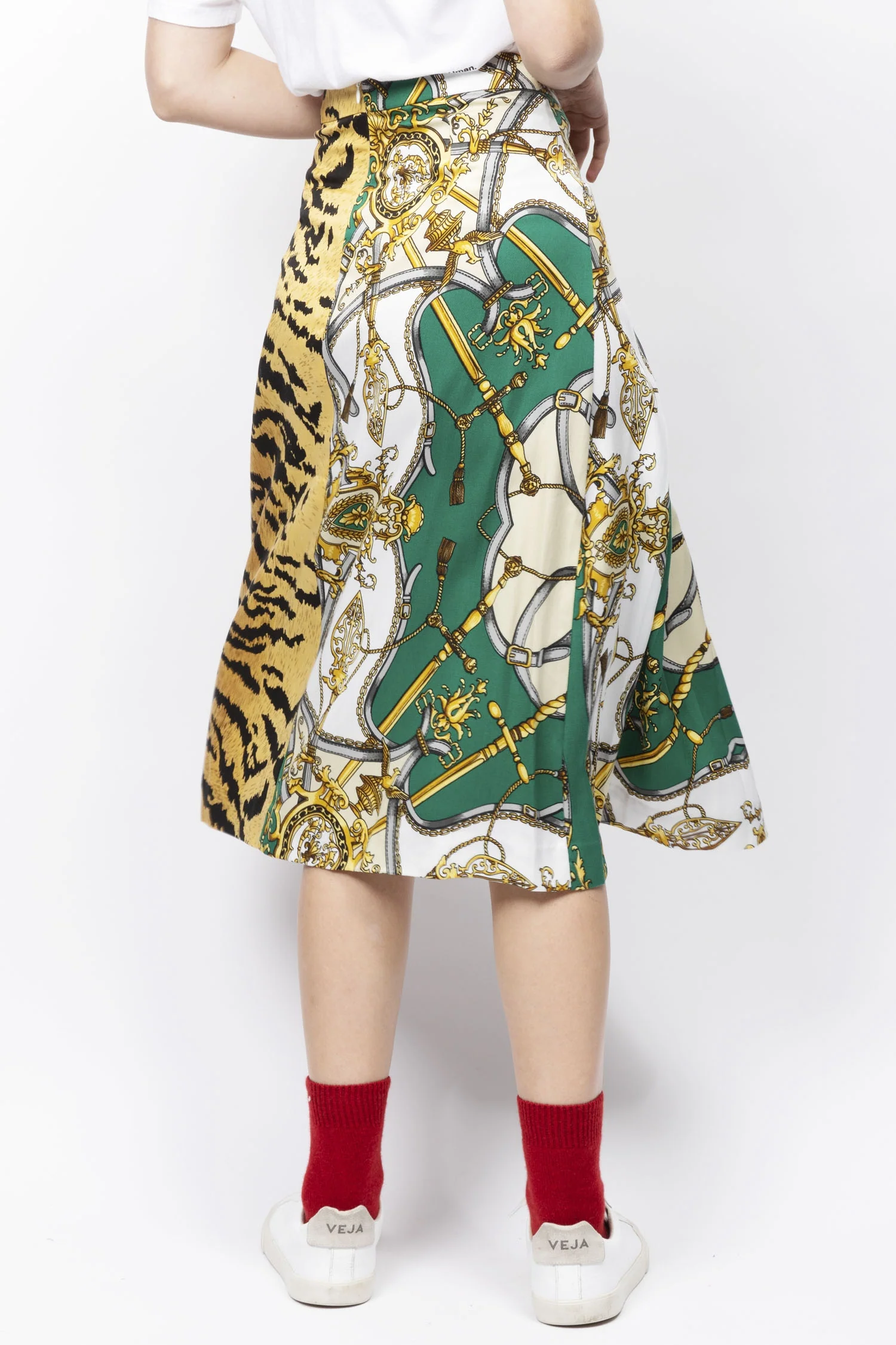 Mixed Print Midi Skirt - Image 2