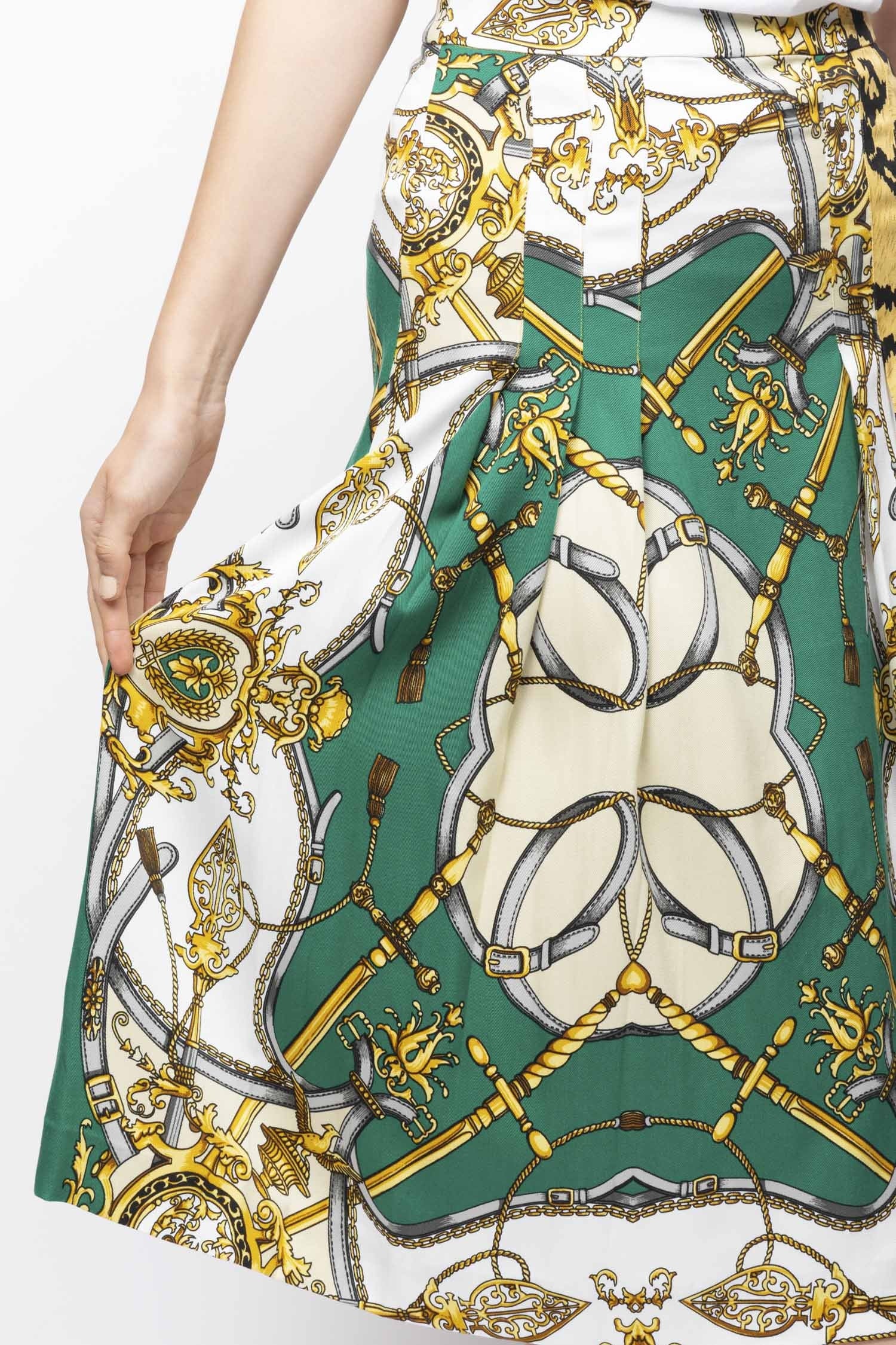 Mixed Print Midi Skirt - Image 4