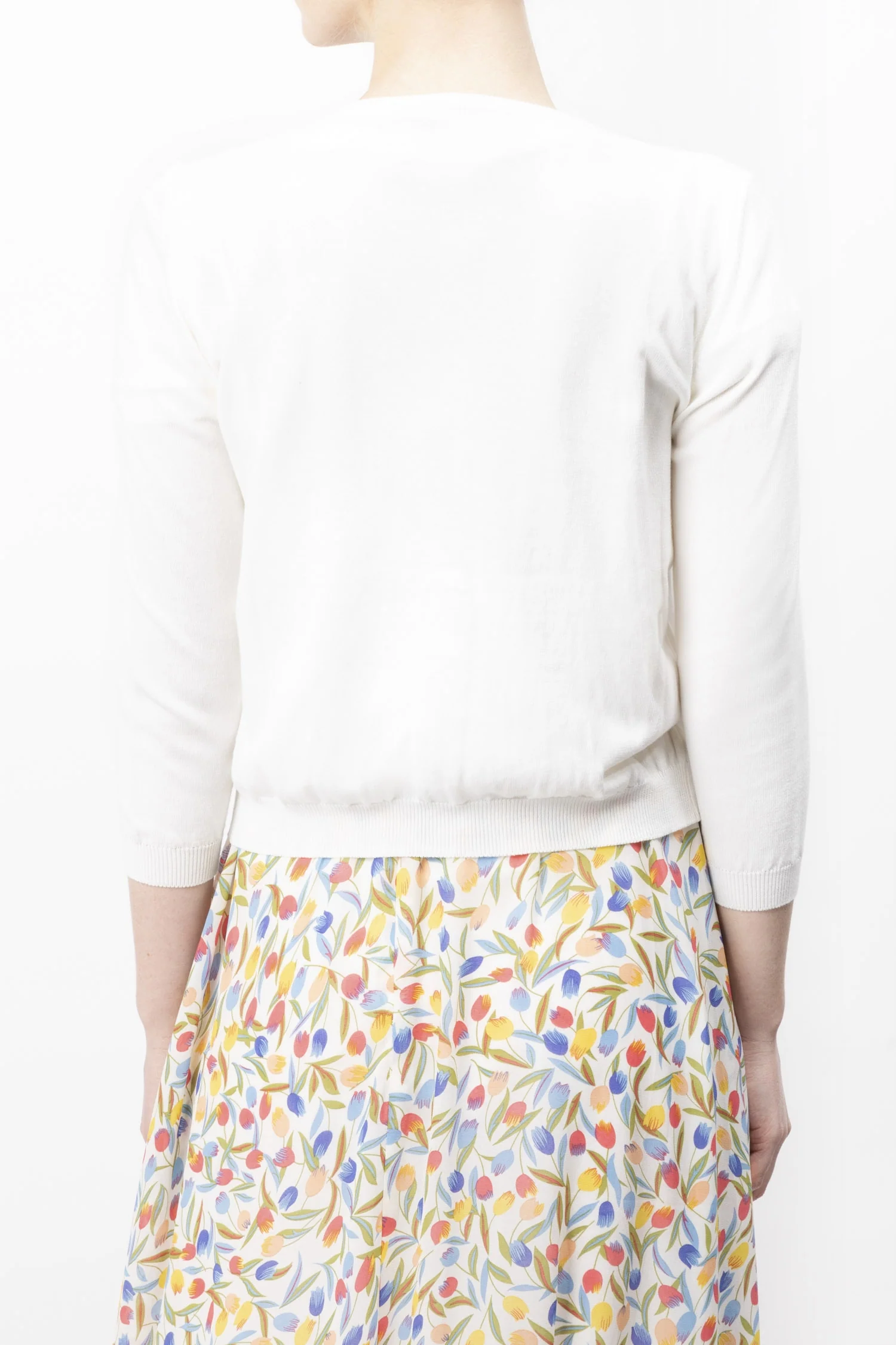 Multi-coloured Button Cotton Cardigan - Image 2