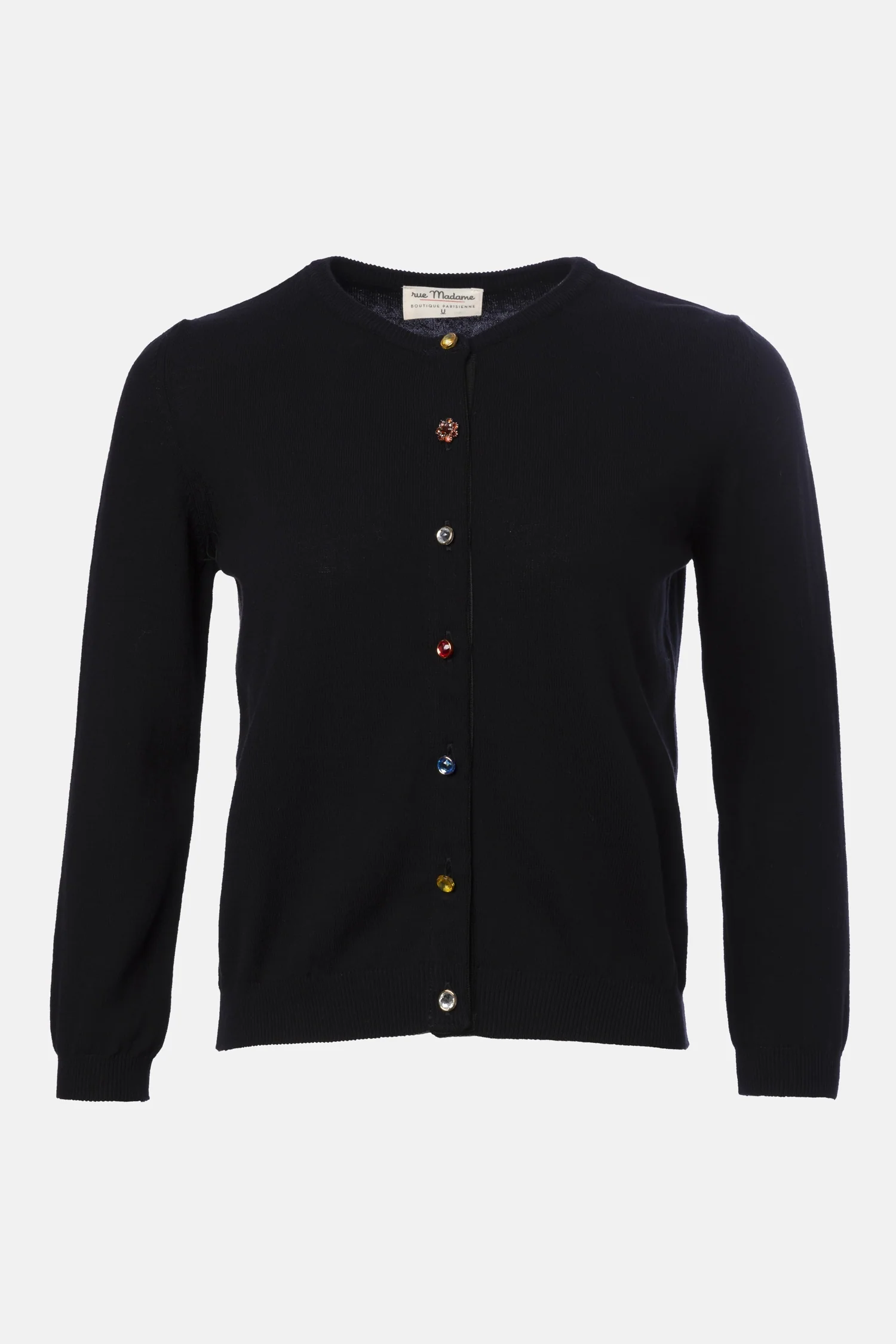 Multi-coloured Button Cotton Cardigan - Image 5