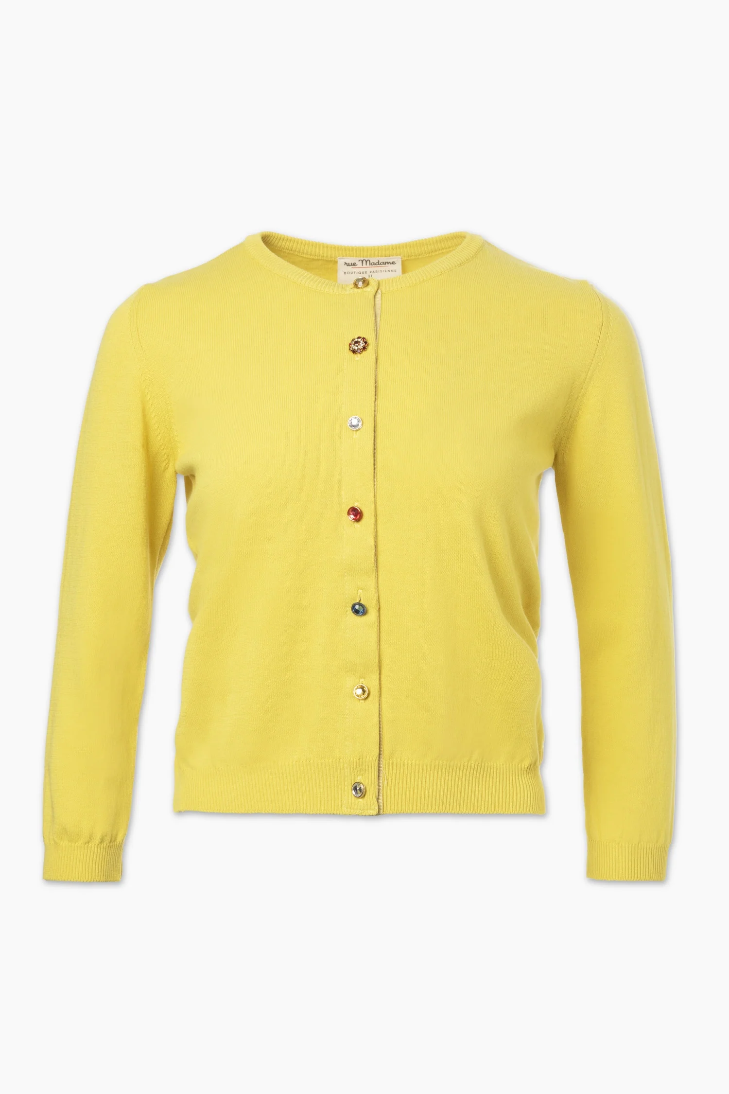 Multi-coloured Button Cotton Cardigan - Image 6