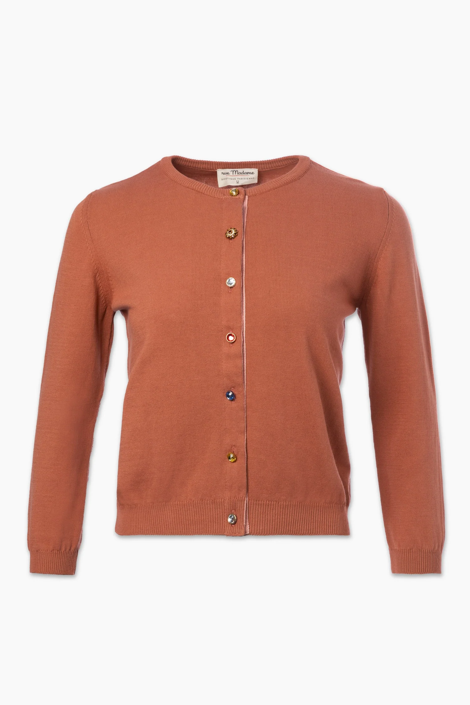 Multi-coloured Button Cotton Cardigan - Image 7